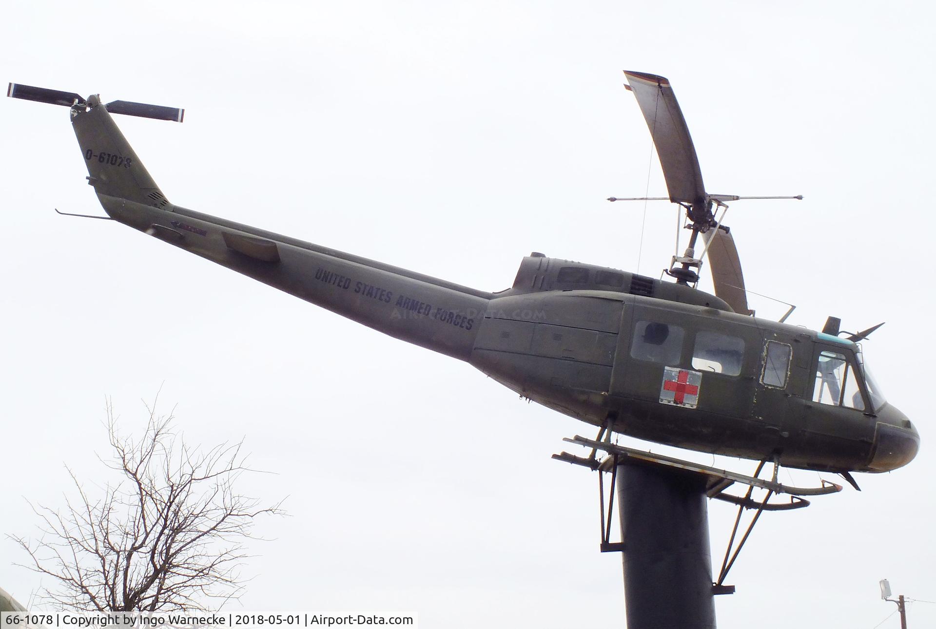 66-1078, 1966 Bell UH-1H Iroquois C/N 5561, Bell UH-1H Iroquois at the Vietnam Memorial, Big Spring TX