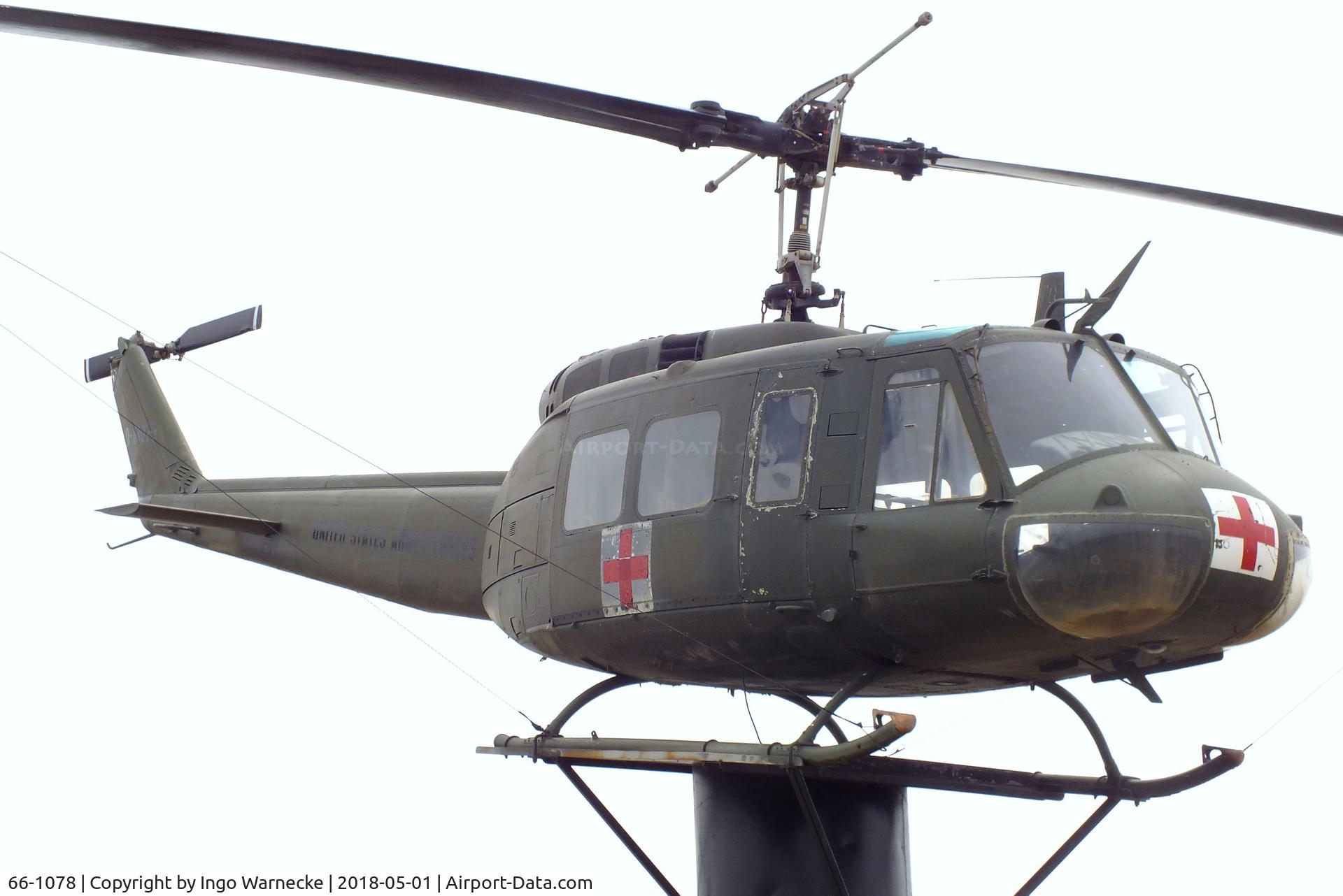 66-1078, 1966 Bell UH-1H Iroquois C/N 5561, Bell UH-1H Iroquois at the Vietnam Memorial, Big Spring TX