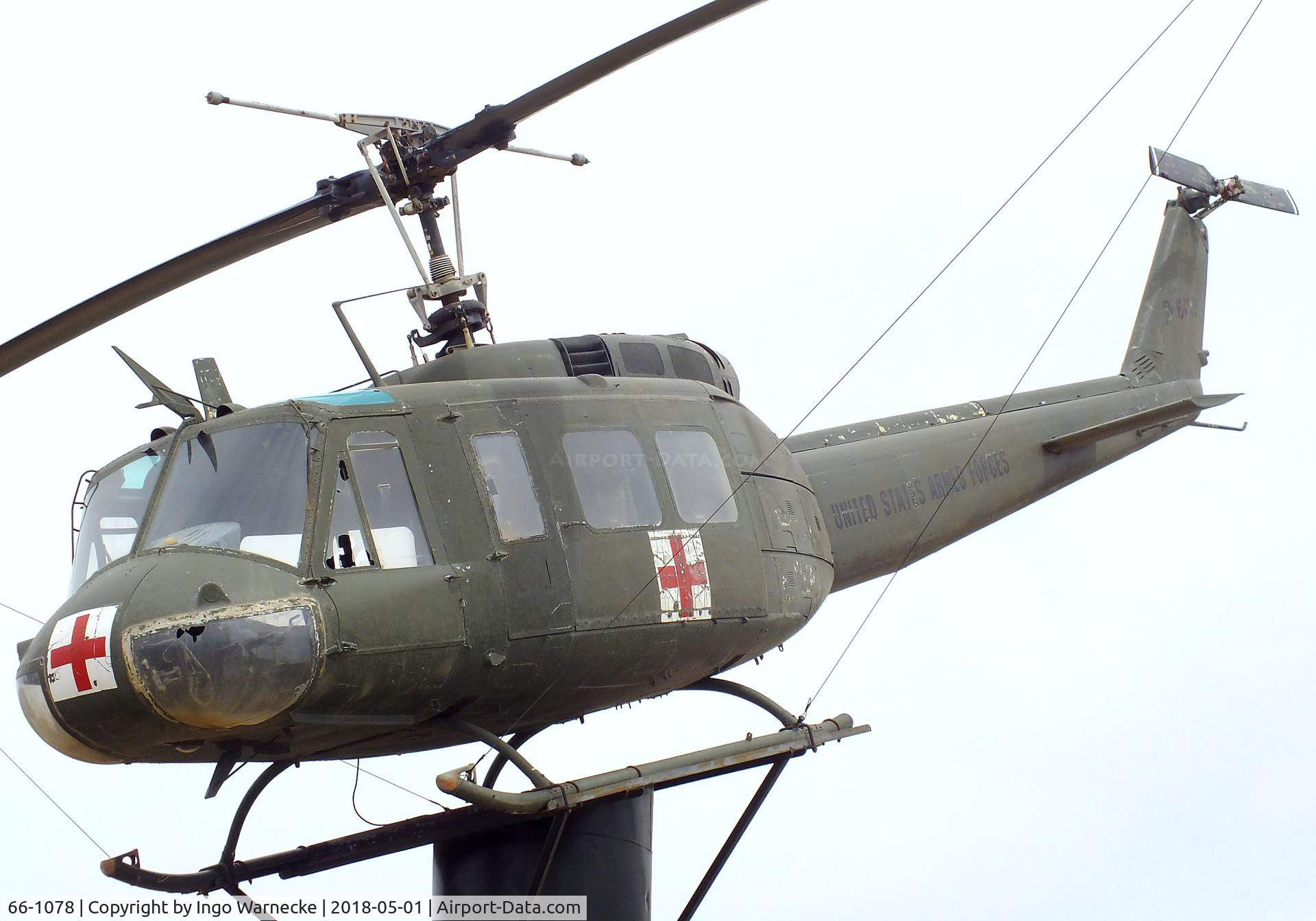 66-1078, 1966 Bell UH-1H Iroquois C/N 5561, Bell UH-1H Iroquois at the Vietnam Memorial, Big Spring TX