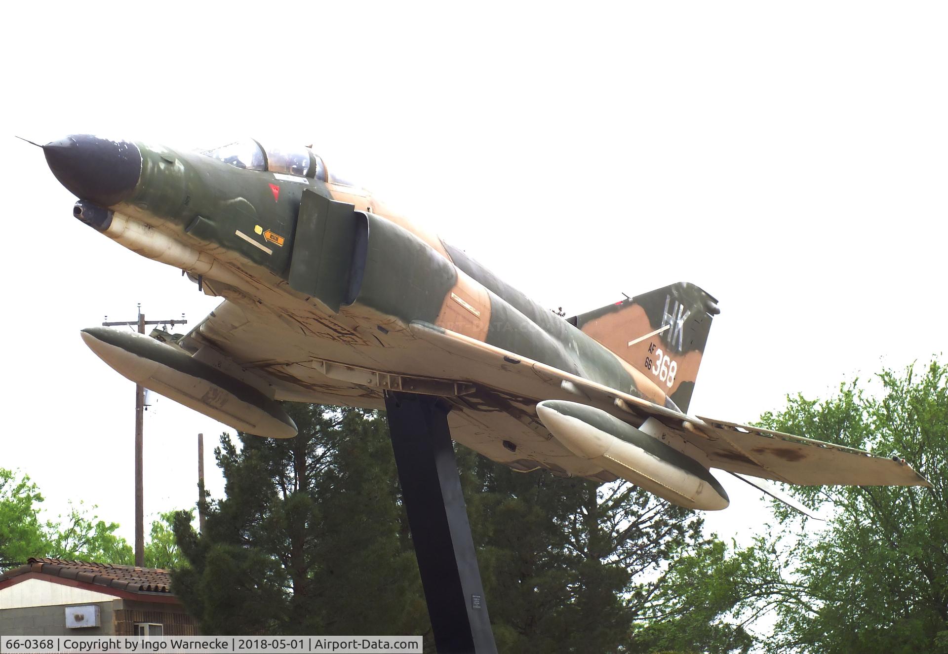 66-0368, 1966 McDonnell F-4E Phantom II C/N 2762, McDonnell F-4E Phantom II at the Vietnam Memorial, Big Spring TX