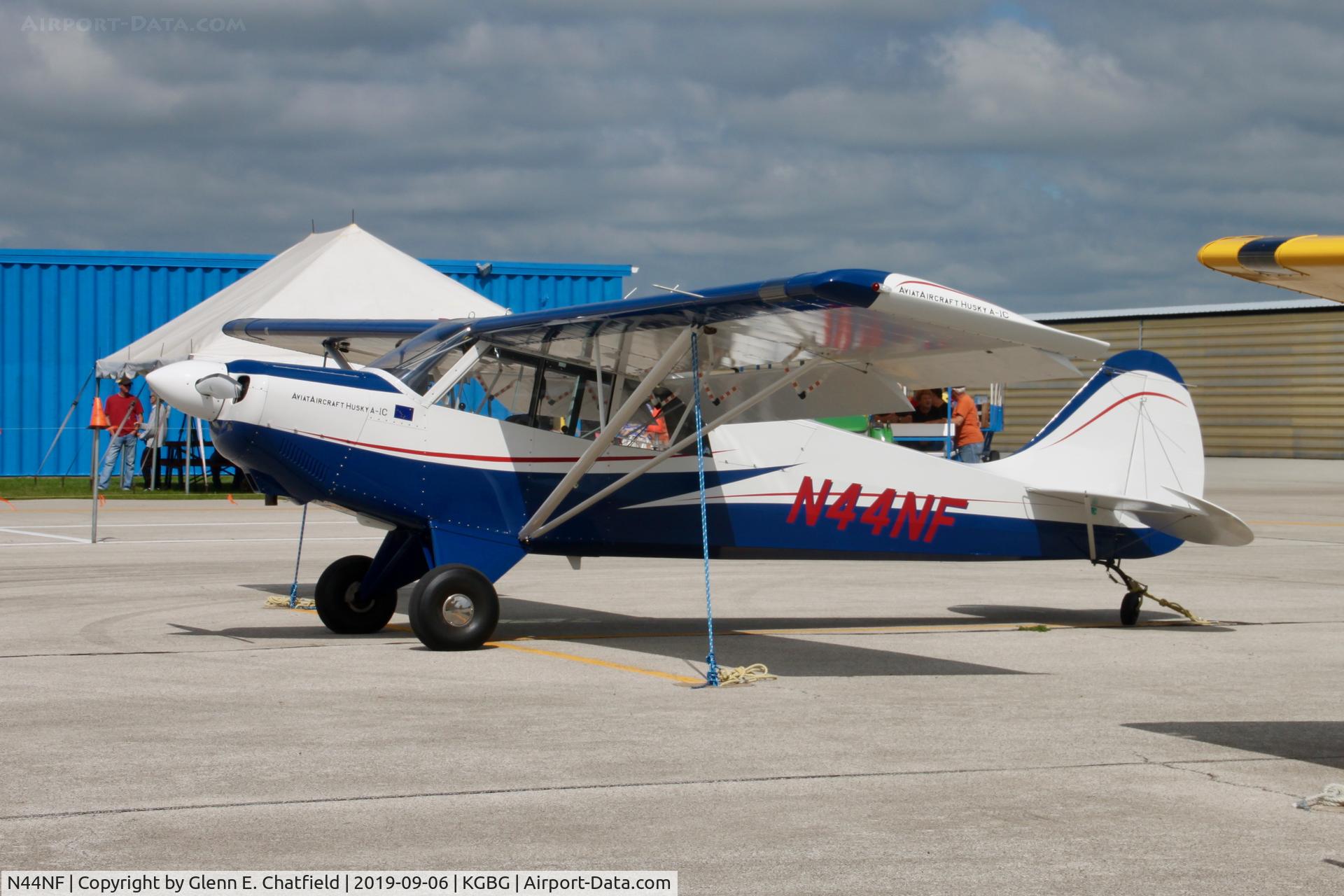 N44NF, 2012 Aviat A-1C-180 Husky C/N 3151, Parked on the ramp.