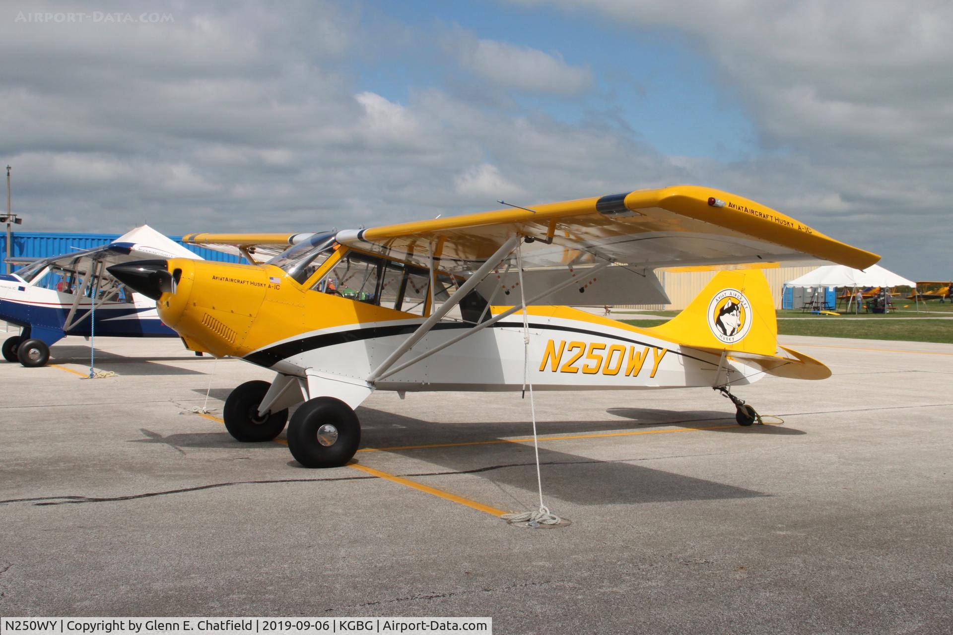 N250WY, 2015 Aviat A-1C-180 Husky Husky C/N 3250, Parked on the ramp.