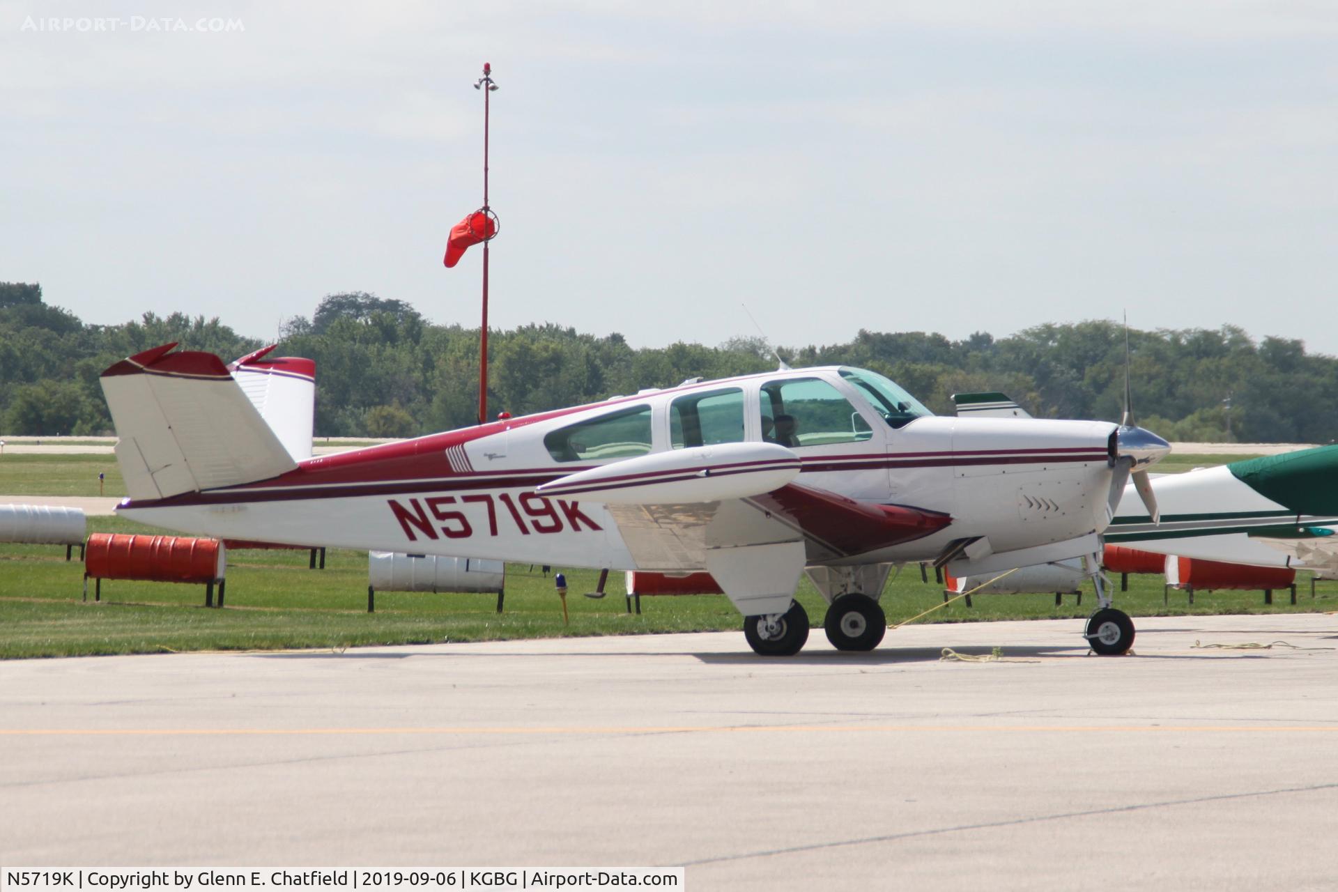 N5719K, 1964 Beech S35 Bonanza C/N D-7517, Found on the ramp