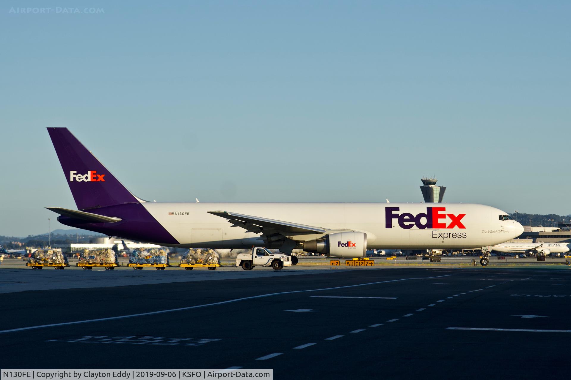 N130FE, 2016 Boeing 767-3S2F/ER C/N 42720, SFO 2019.