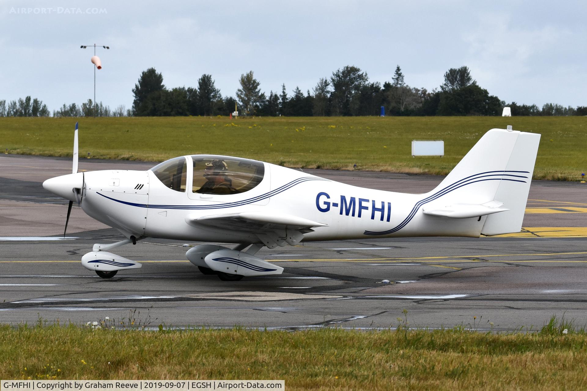 G-MFHI, 1998 Europa Tri-Gear C/N PFA 247-12841, Just landed at Norwich.