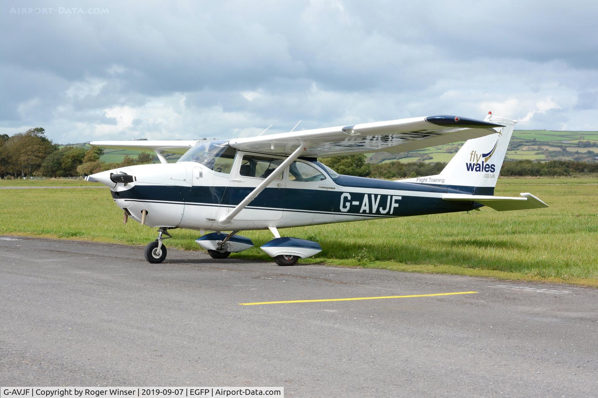 G-AVJF, 1967 Reims F172H Skyhawk C/N 0393, Visiting Skyhawk operated by FlyWales.