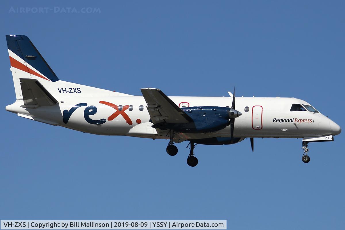 VH-ZXS, 1990 Saab 340B C/N 340B-179, finals to 2-5