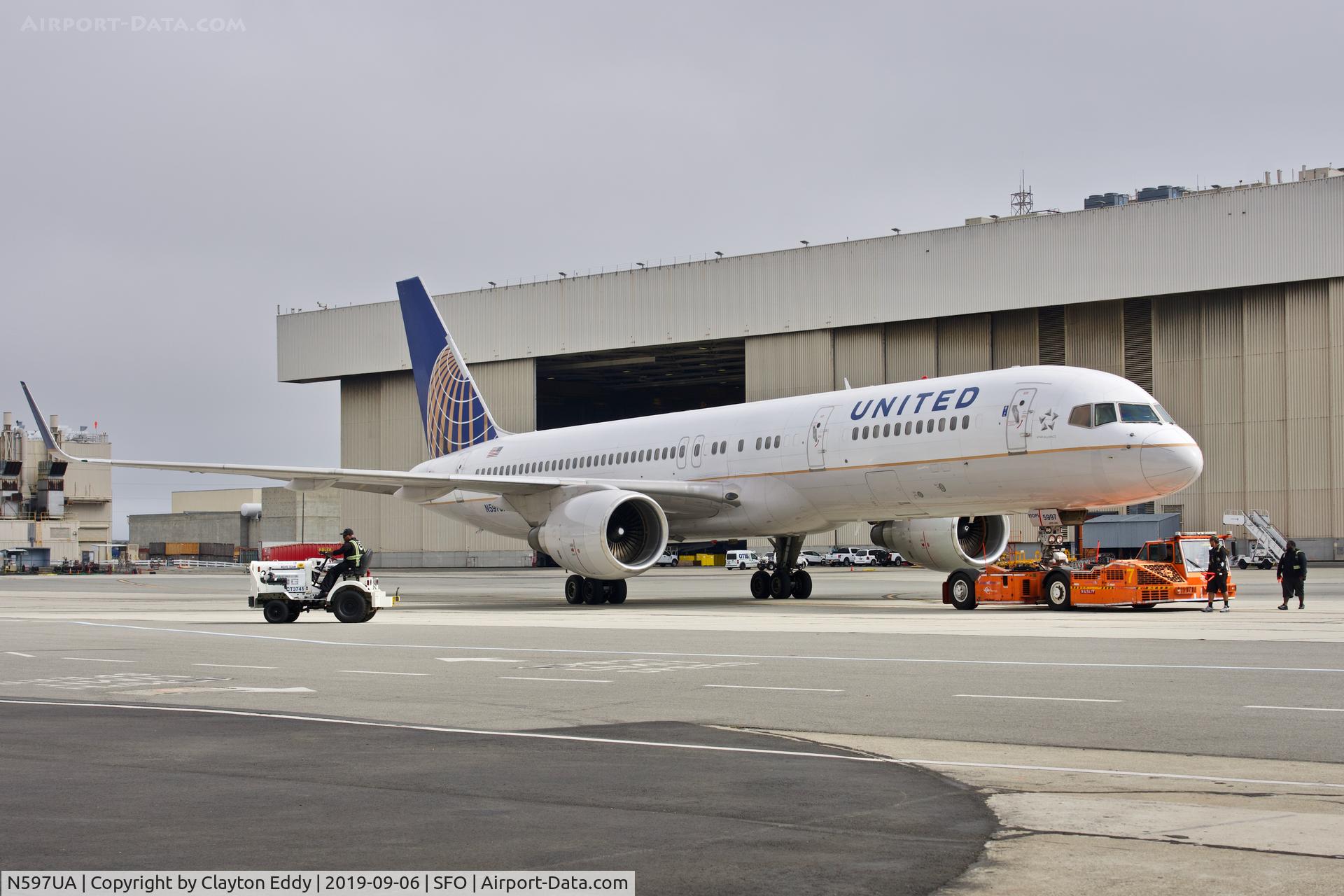 N597UA, 1998 Boeing 757-222 C/N 28750, SFO 2019.