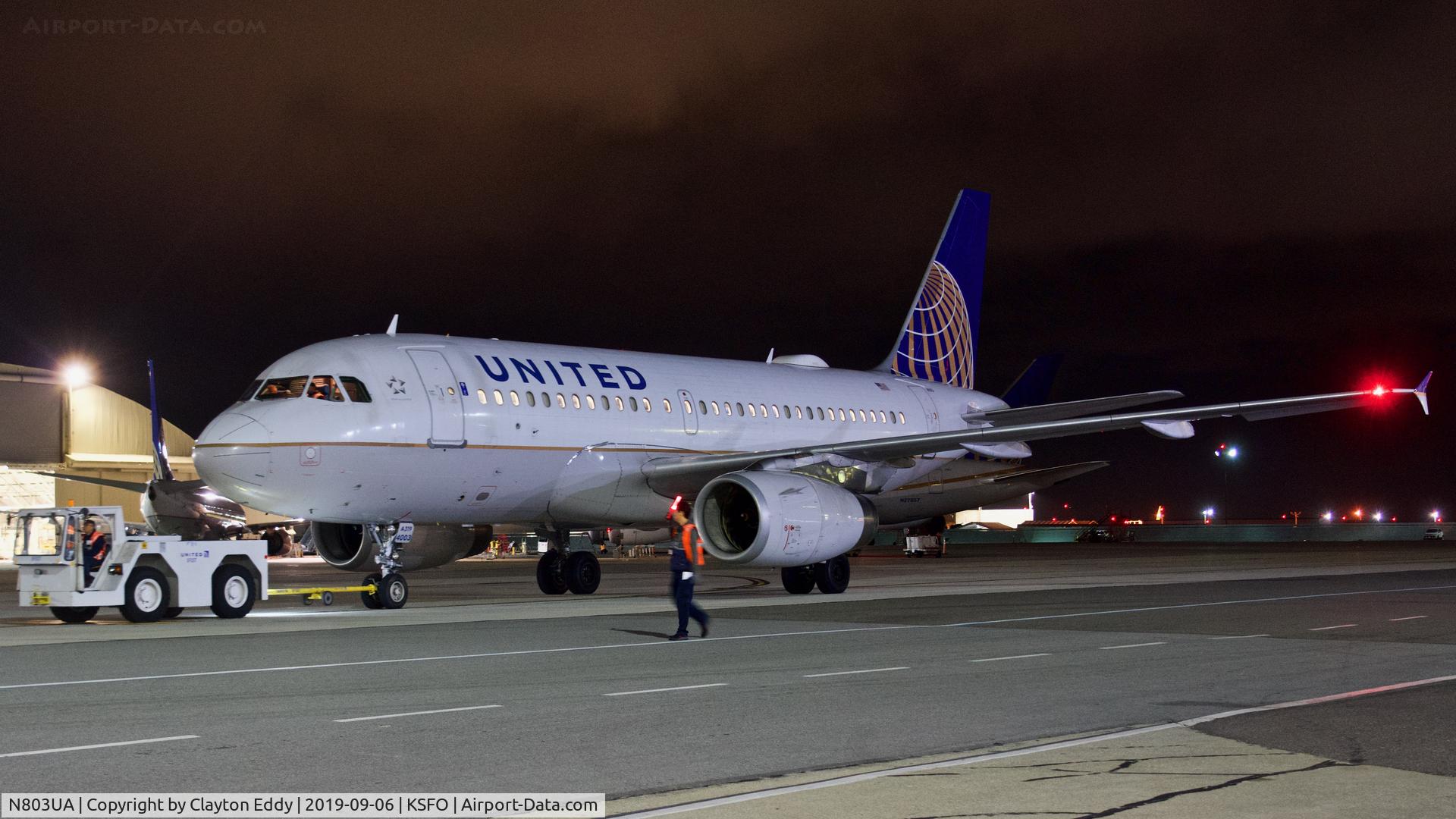 N803UA, 1997 Airbus A319-131 C/N 748, SFO 2019.