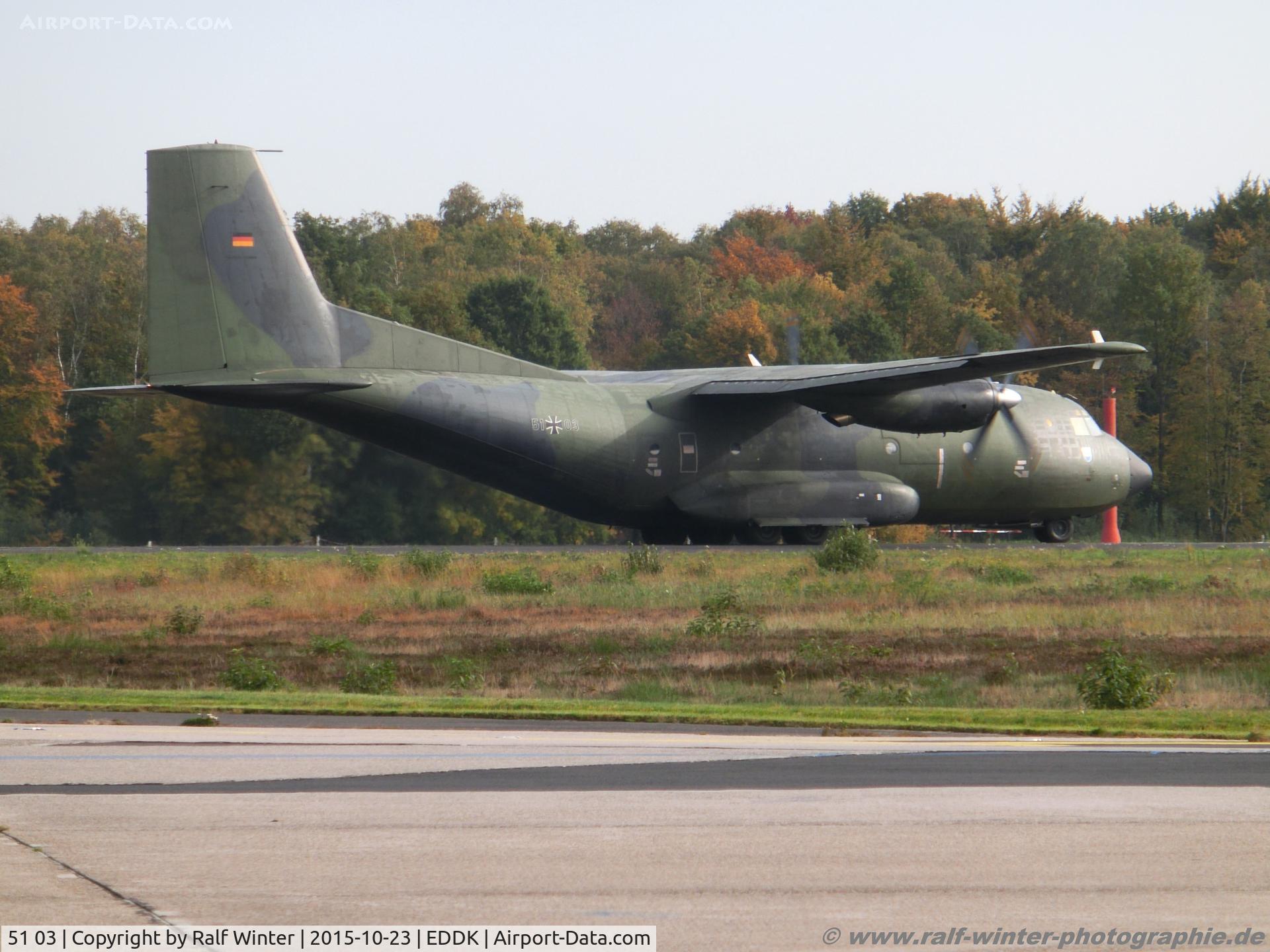 51 03, Transall C-160D C/N D140, Transall C-160D - GAF German Air Force - D140 - 51+03 - 23.10.2015 - CGN