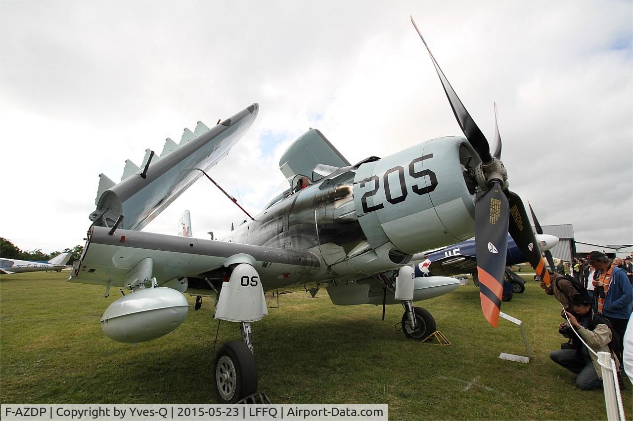 F-AZDP, Douglas AD-4N Skyraider C/N 7449, Douglas AD-4NA Skyraider, Static display, La Ferté-Alais (LFFQ) Air show 2015