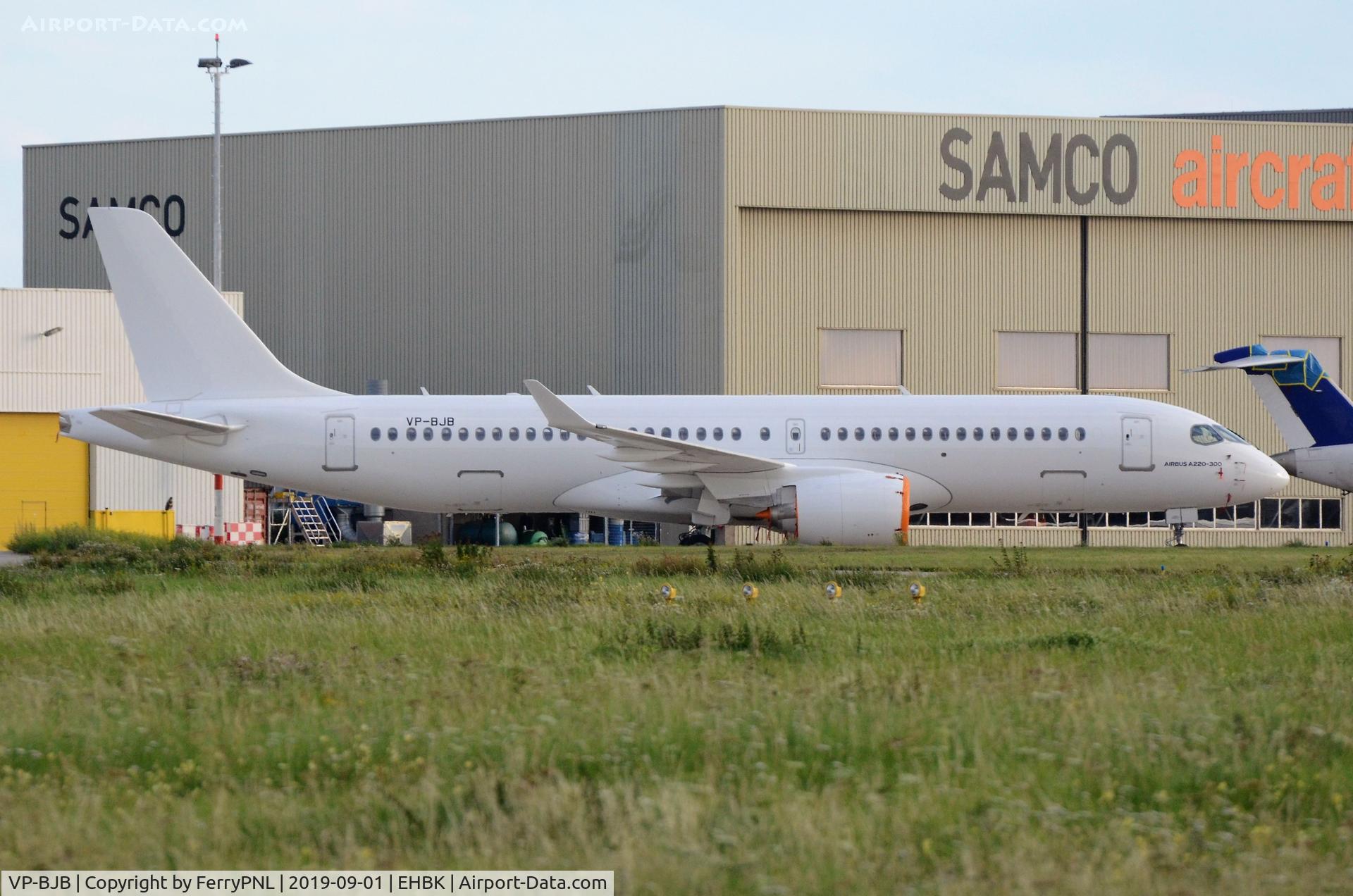 VP-BJB, 2019 Airbus A220-300 C/N 55056, A223 stored by GLTK in MST a couple of days ago as lease to Red Wings fell through.