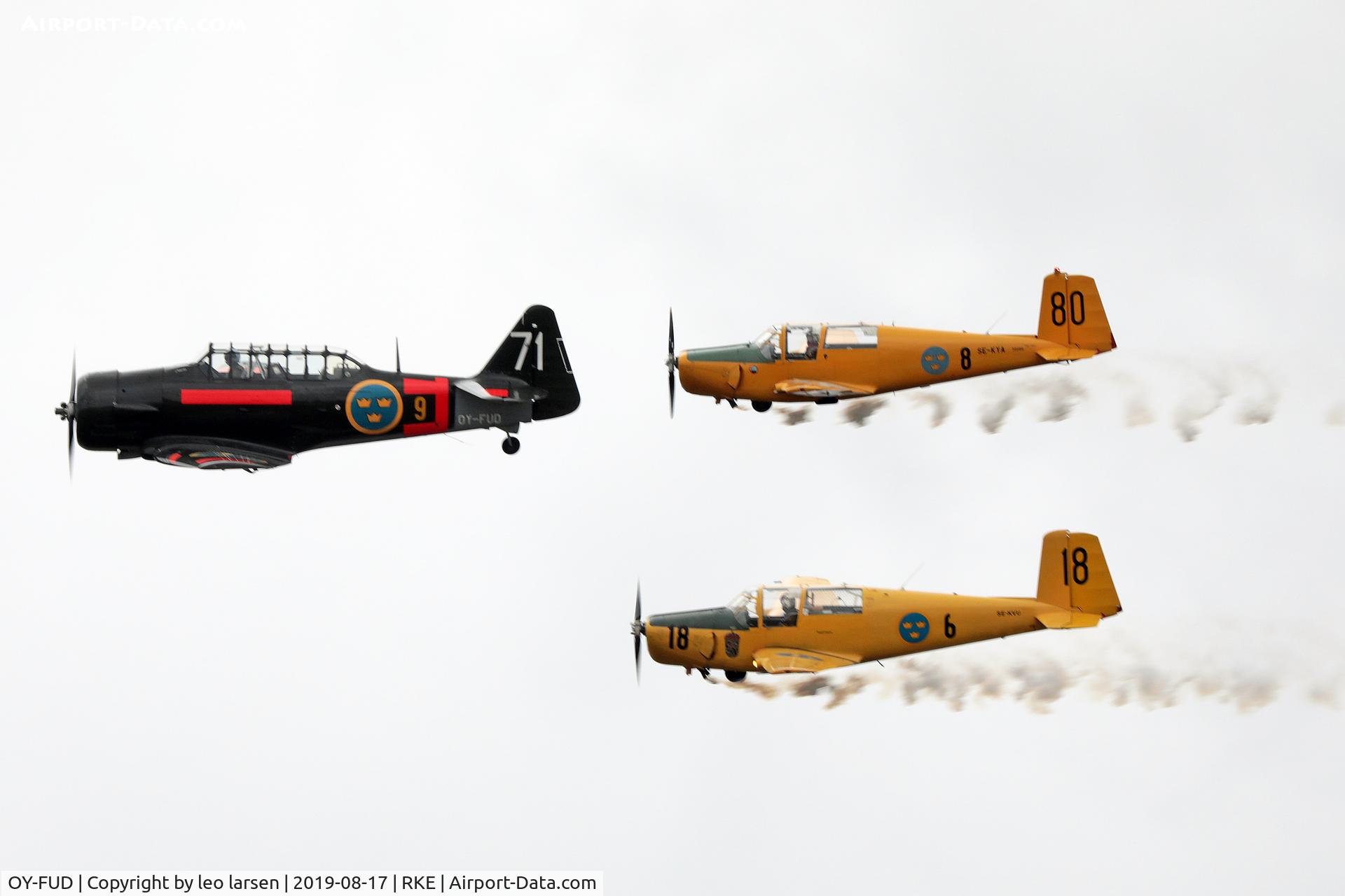 OY-FUD, 1942 Noorduyn AT-16 Harvard IIB C/N 14-486, Roskilde Air Show 17.8.2019