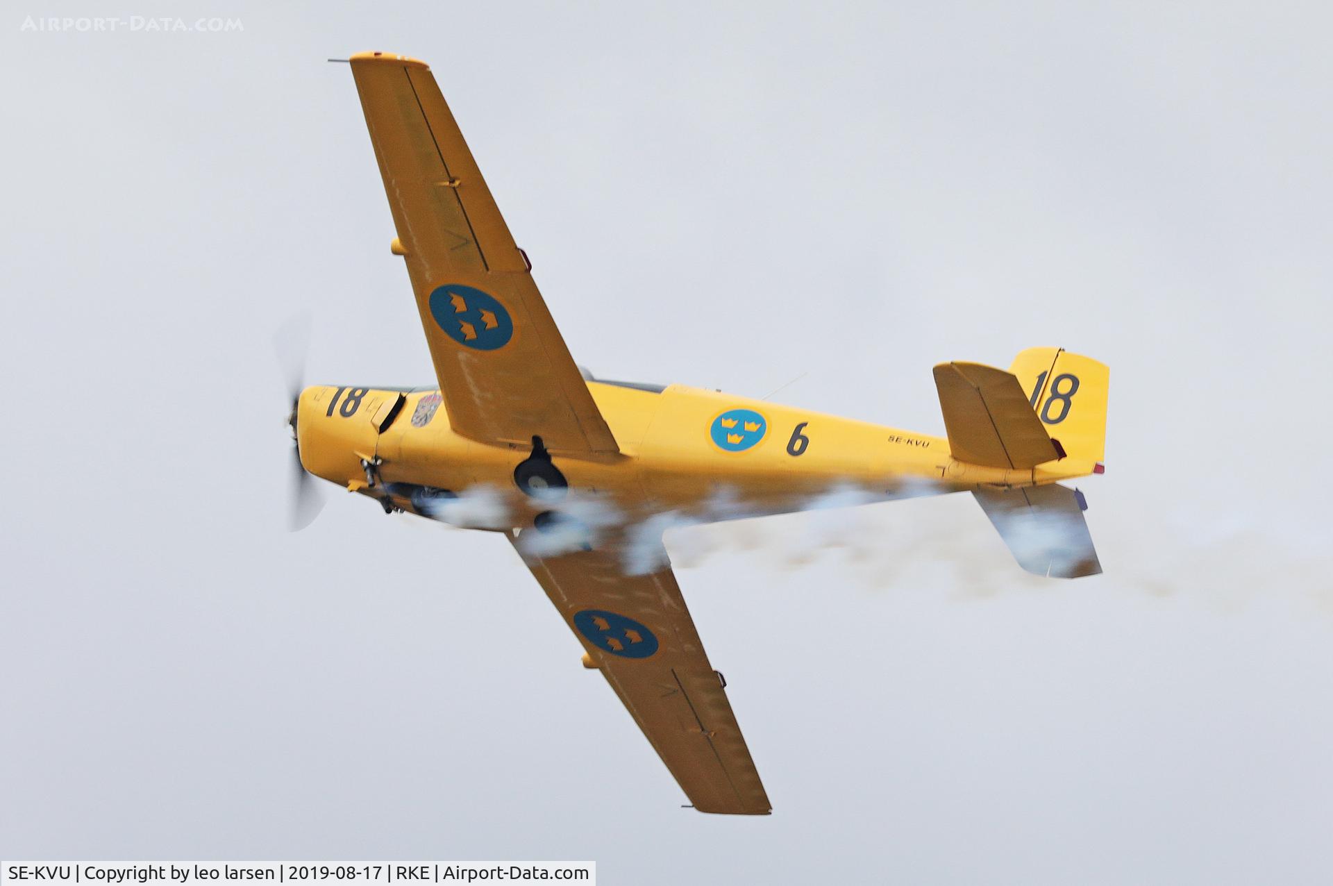 SE-KVU, 1952 Saab Sk.50B Safir (91B) C/N 91-218, Roskilde Air Show 17.8.2019