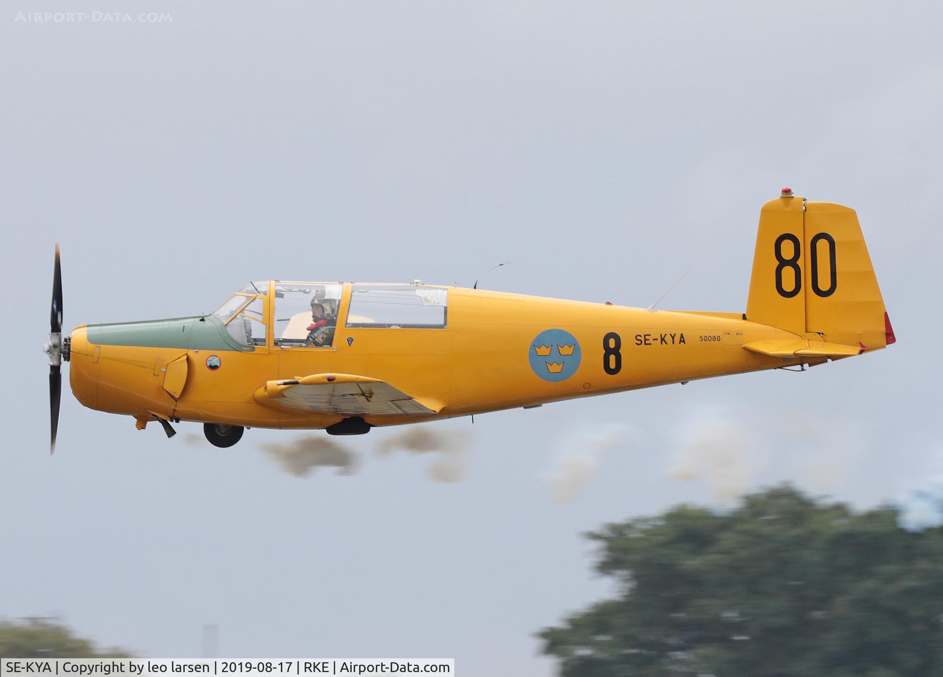 SE-KYA, 1960 Saab Sk.50C Safir C/N 91-395, Roskilde Air Show 187.8.2019