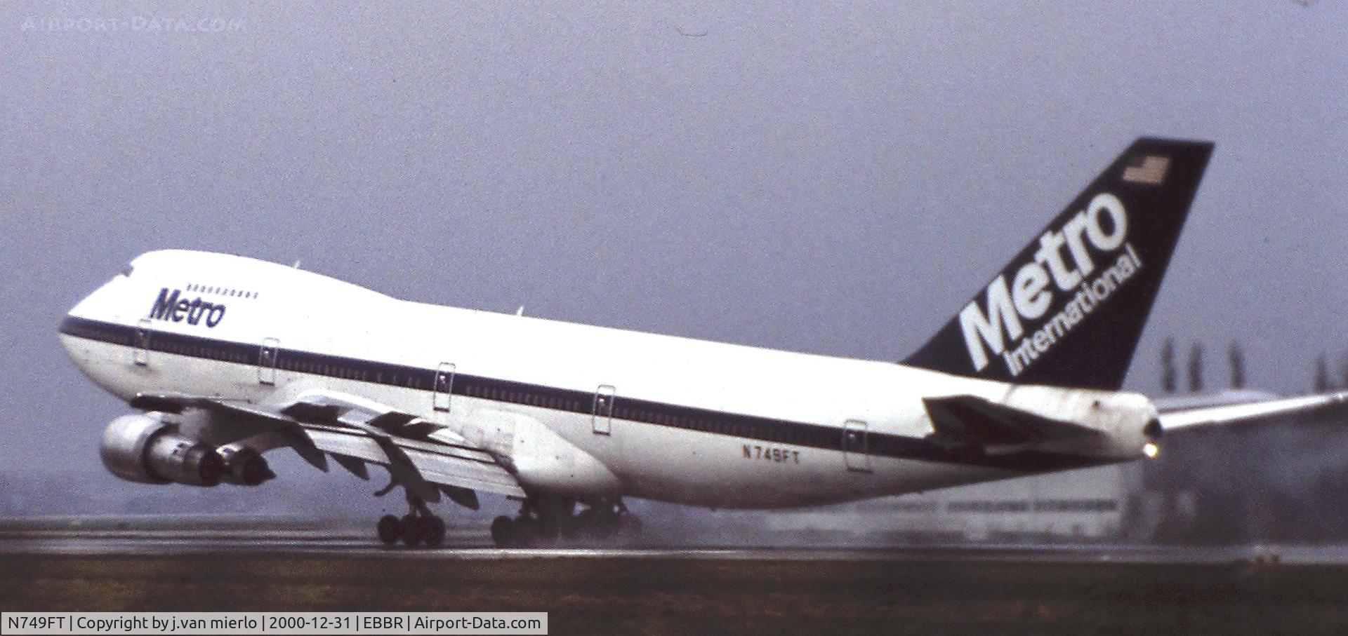 N749FT, 1974 Boeing 747-212B C/N 20888, Landing at Brussels 25L
