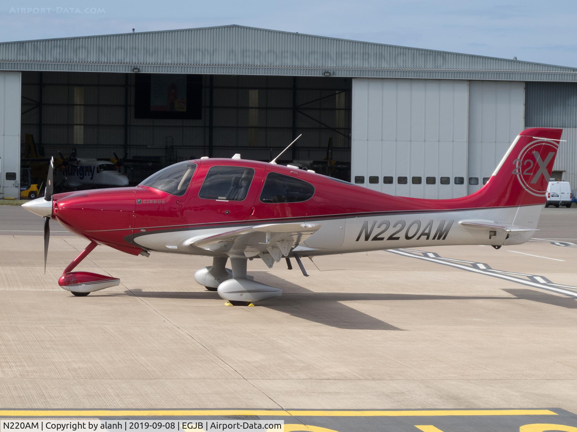 N220AM, Cirrus SR22 C/N 3635, Parked at Guernsey