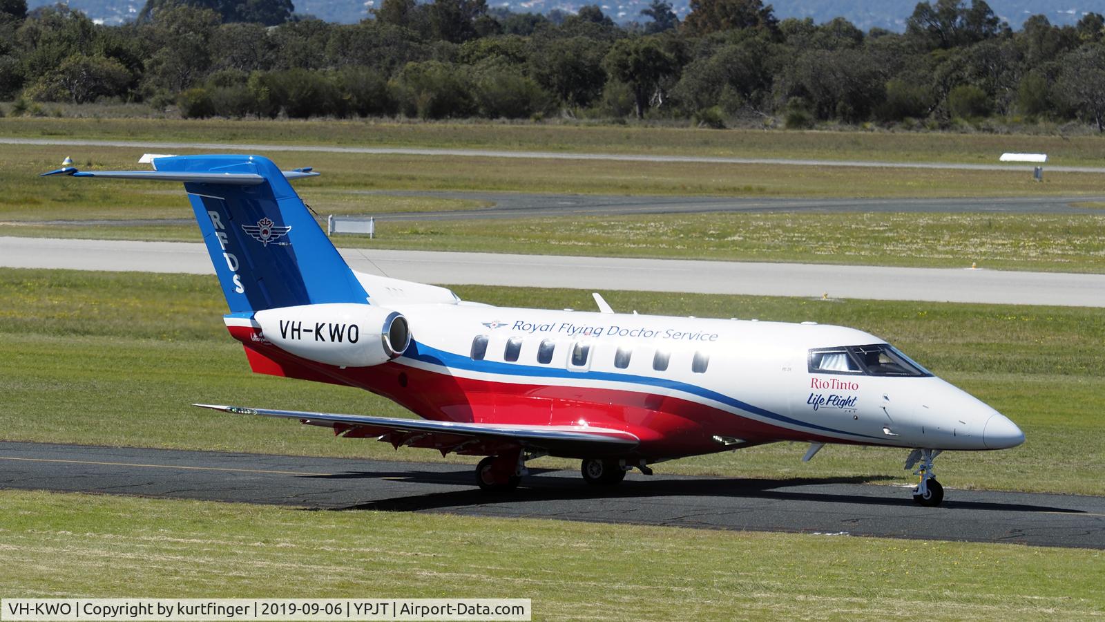 VH-KWO, 2018 Pilatus PC-24 C/N 106, Pilatus PC-24. Royal Flying Doctor Service WA VH-KWO YPJT 060919.