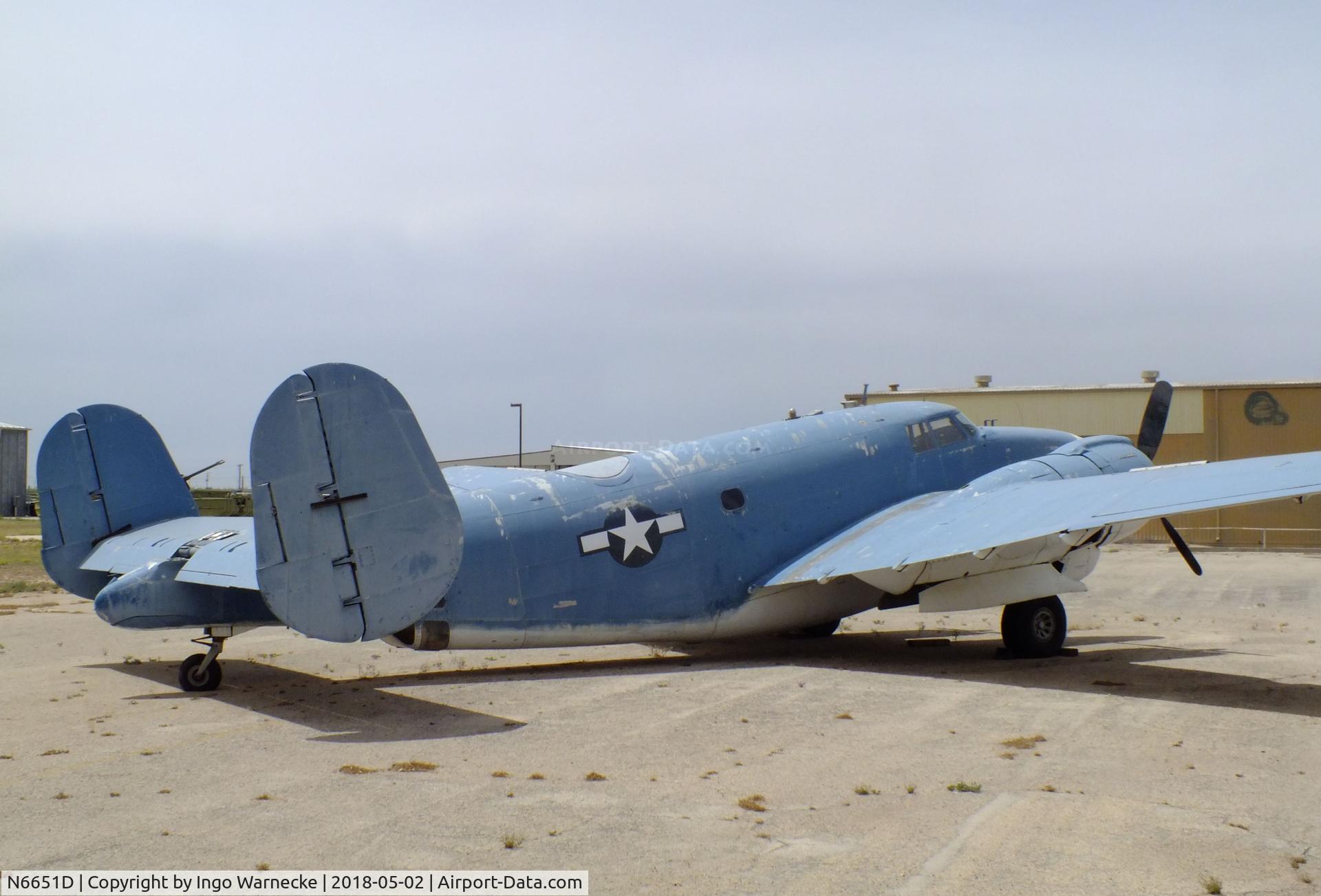 N6651D, 1962 Lockheed PV-2D Harpoon C/N 15-1503, Lockheed PV-2 Harpoon outside the Midland Army Air Field Museum, Midland TX