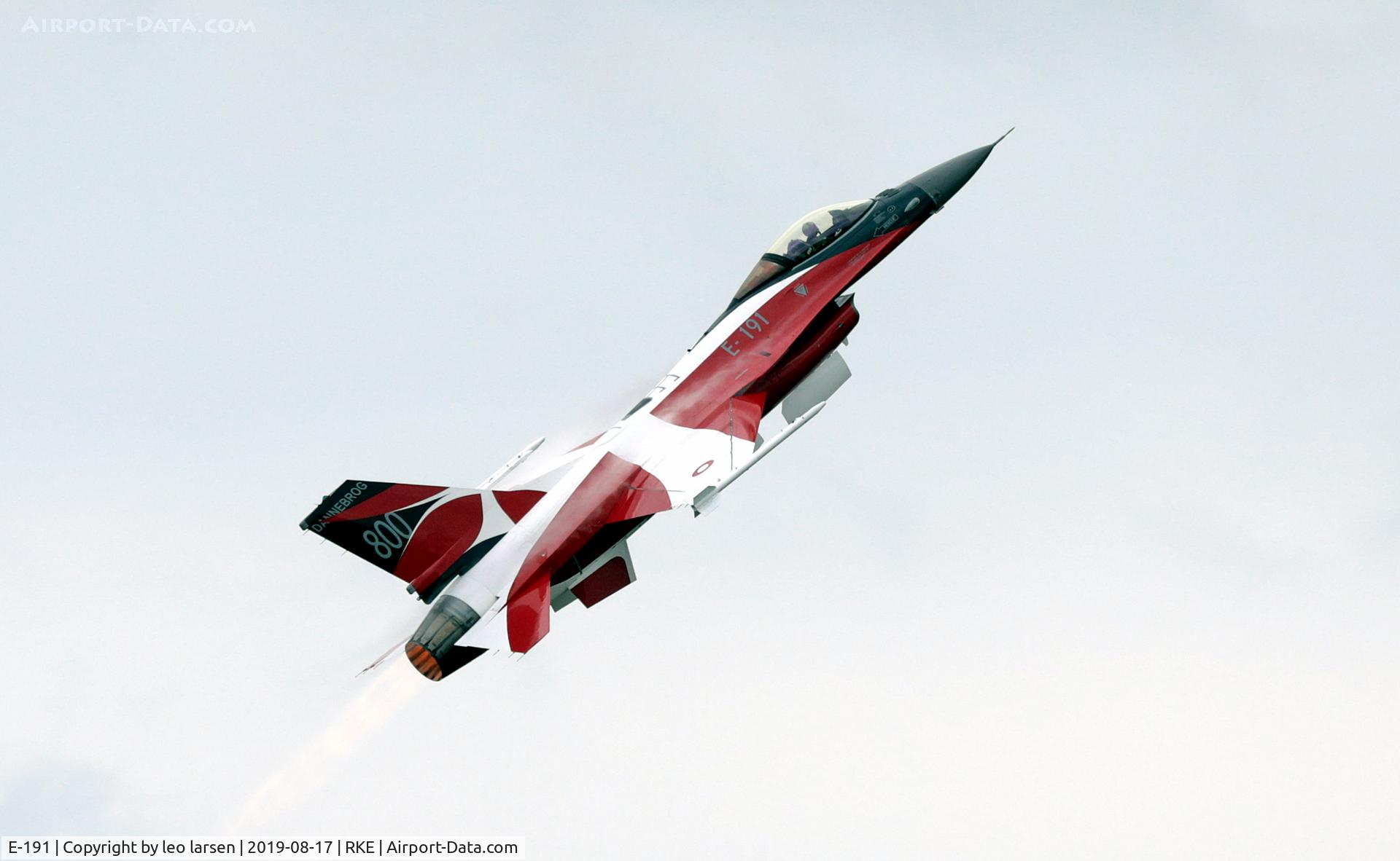 E-191, 1978 SABCA F-16AM Fighting Falcon C/N 6F-18, Roskilde Air Show 17.8.2019
