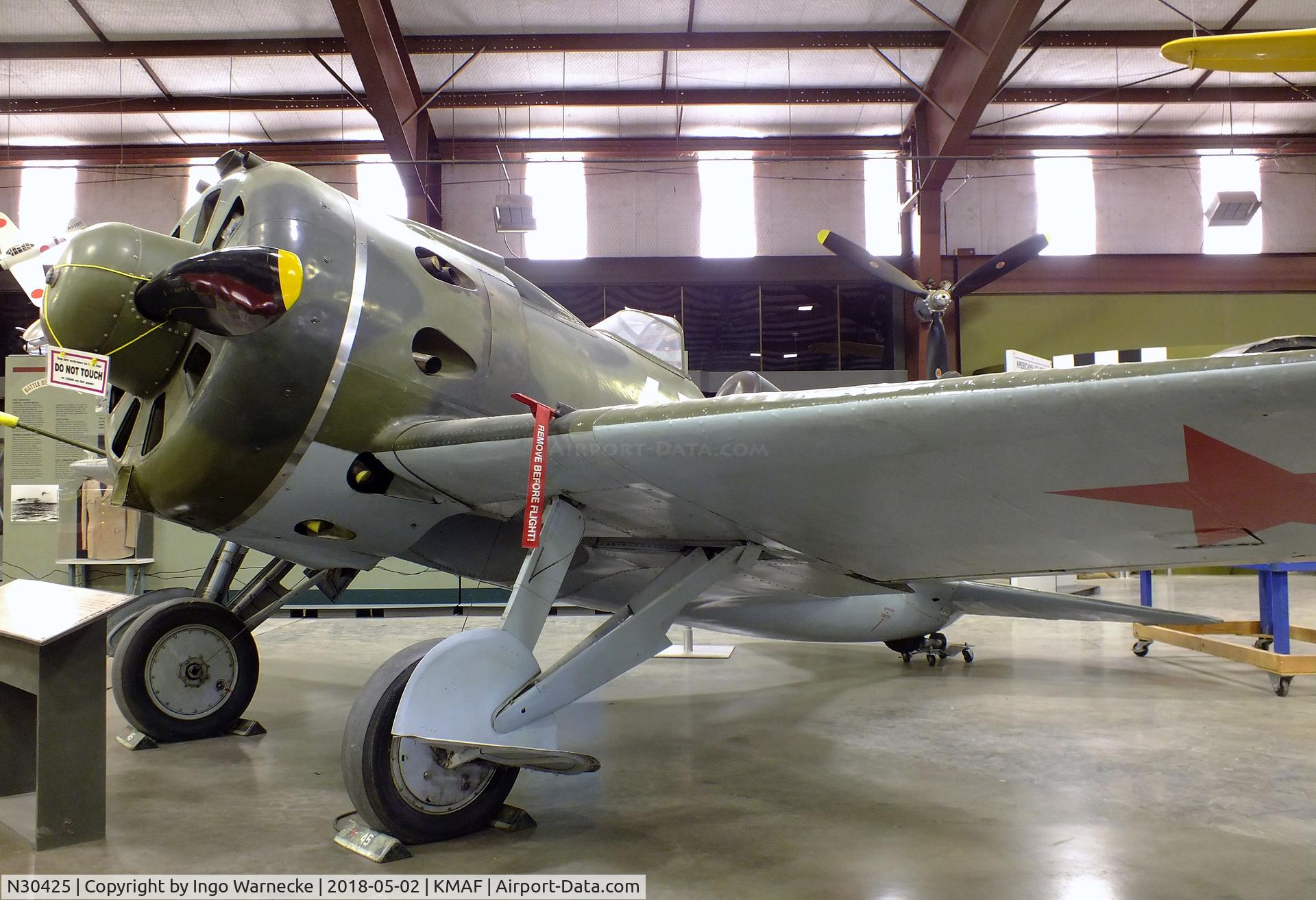 N30425, 1939 Polikarpov I-16 Type 24 C/N 2421645, Polikarpov I-16 Type 24 at the Midland Army Air Field Museum, Midland TX