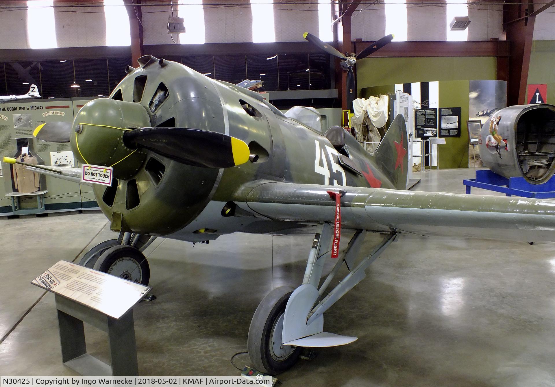 N30425, 1939 Polikarpov I-16 Type 24 C/N 2421645, Polikarpov I-16 Type 24 at the Midland Army Air Field Museum, Midland TX