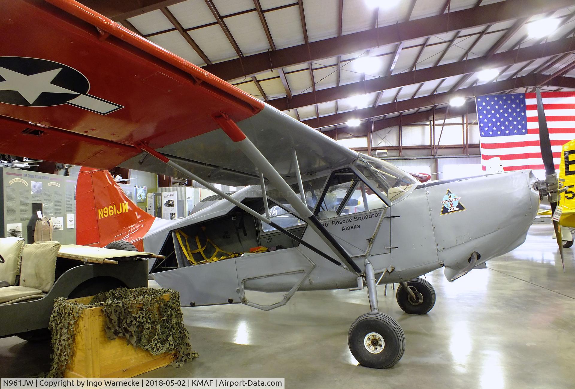 N961JW, 1986 Stinson L-5G Sentinel C/N 44-88001, Stinson (Wilbur) L-5G Sentinel at the Midland Army Air Field Museum, Midland TX