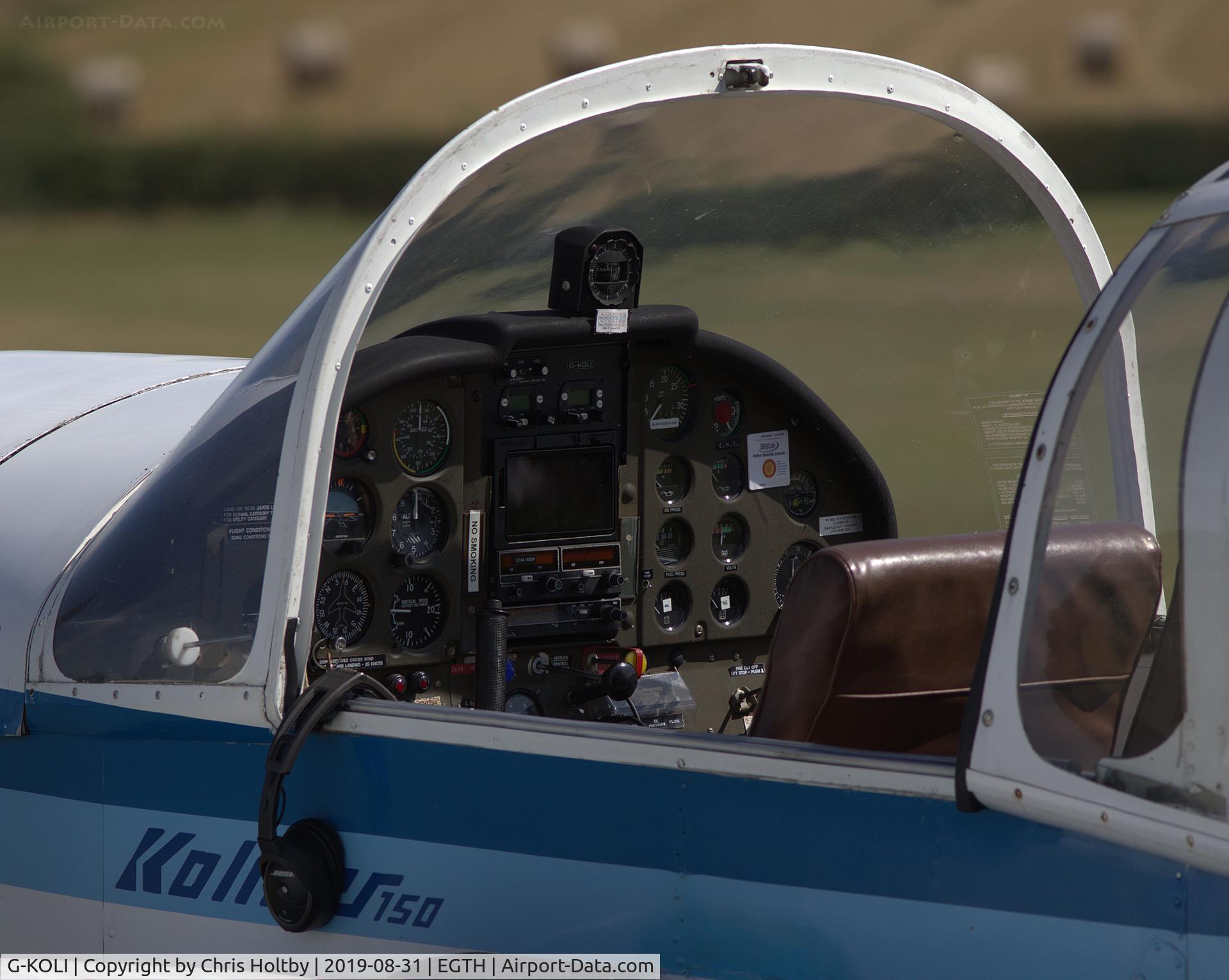 G-KOLI, 1990 PZL-Okecie PZL-110 Koliber 150 C/N 03900038, Cockpit instrument panel view of the PZL Koliber 150 at Old Warden