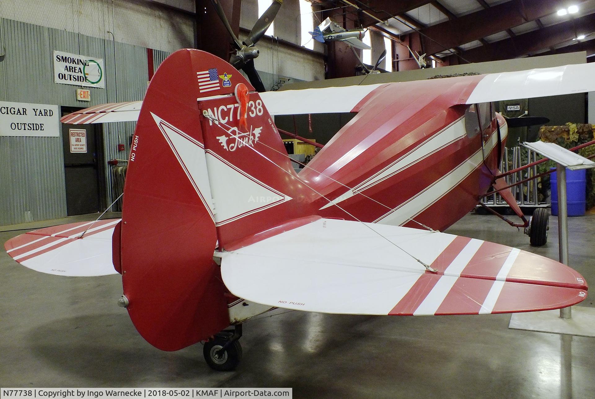 N77738, 1946 Funk B85C C/N 368, Funk B85C Bee at the Midland Army Air Field Museum, Midland TX
