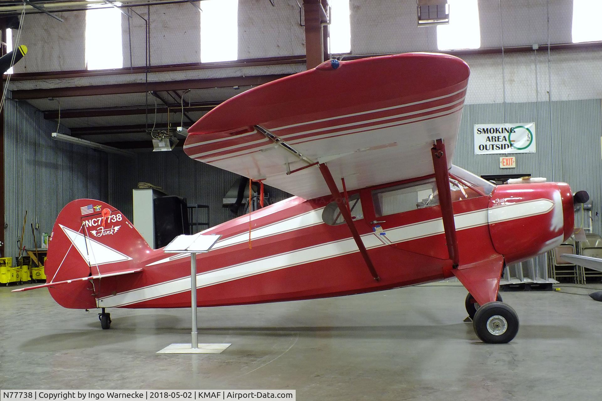 N77738, 1946 Funk B85C C/N 368, Funk B85C Bee at the Midland Army Air Field Museum, Midland TX
