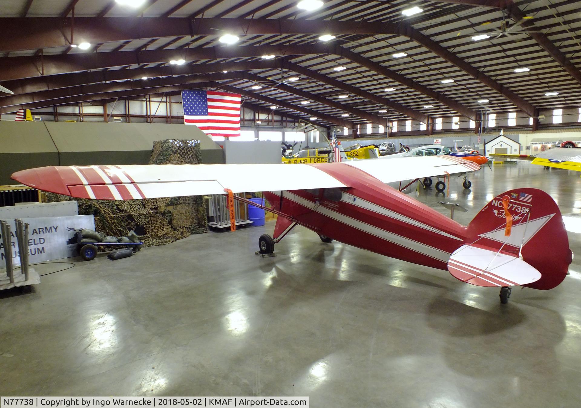 N77738, 1946 Funk B85C C/N 368, Funk B85C Bee at the Midland Army Air Field Museum, Midland TX