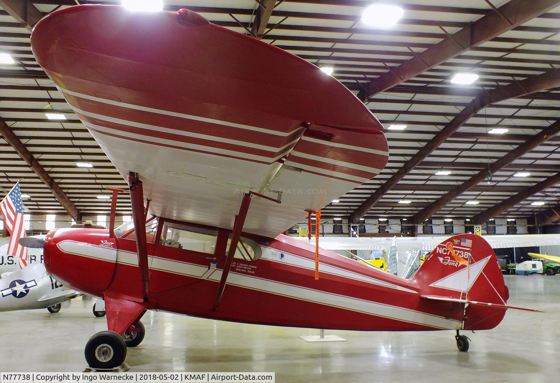 N77738, 1946 Funk B85C C/N 368, Funk B85C Bee at the Midland Army Air Field Museum, Midland TX