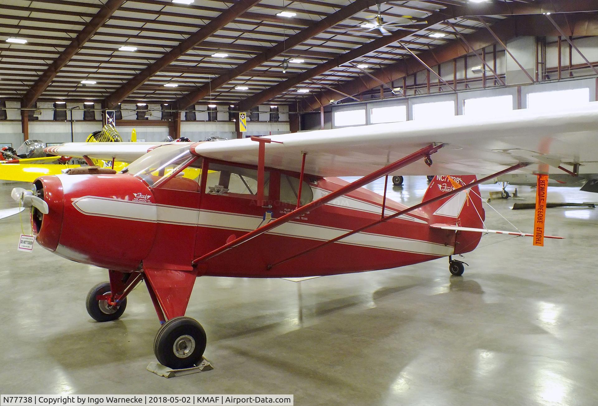 N77738, 1946 Funk B85C C/N 368, Funk B85C Bee at the Midland Army Air Field Museum, Midland TX