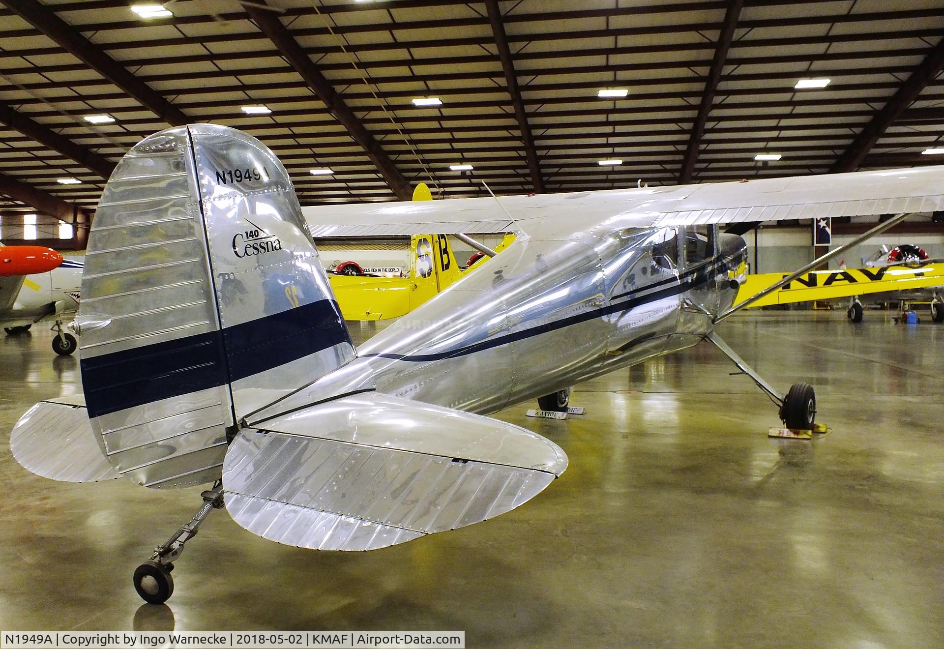 N1949A, 1949 Cessna 140A C/N 15240, Cessna 140A at the Midland Army Air Field Museum, Midland TX