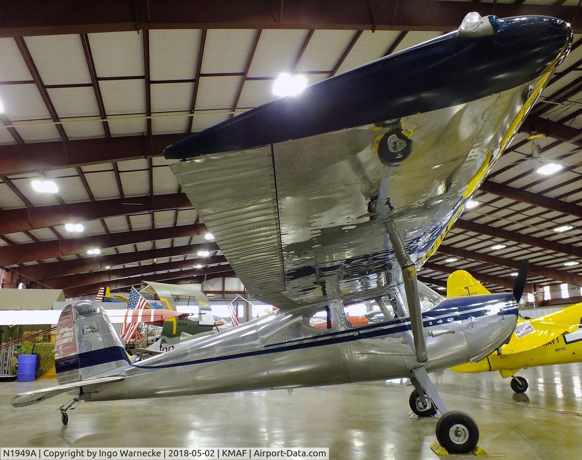 N1949A, 1949 Cessna 140A C/N 15240, Cessna 140A at the Midland Army Air Field Museum, Midland TX