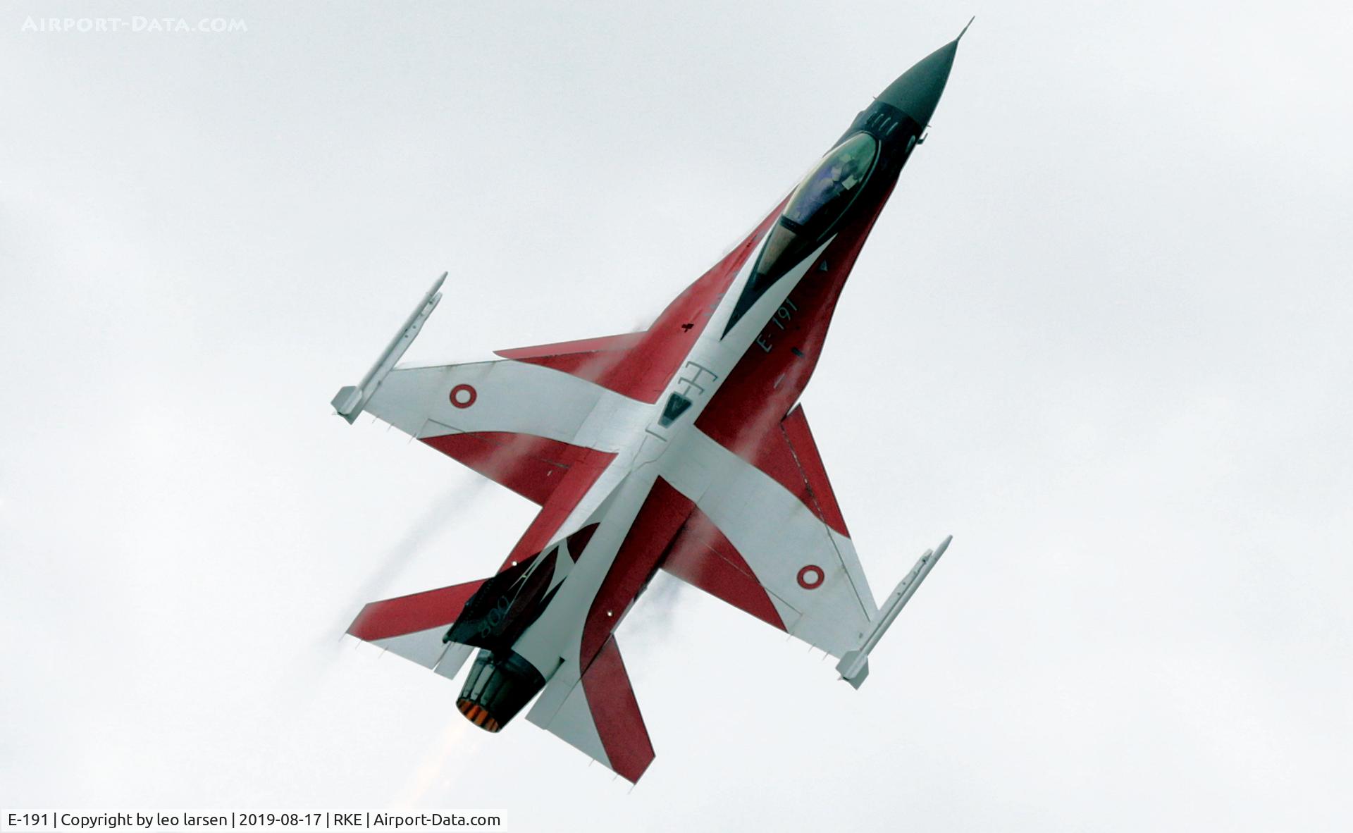 E-191, 1978 SABCA F-16AM Fighting Falcon C/N 6F-18, Roskilde Air Show 17.8.2019