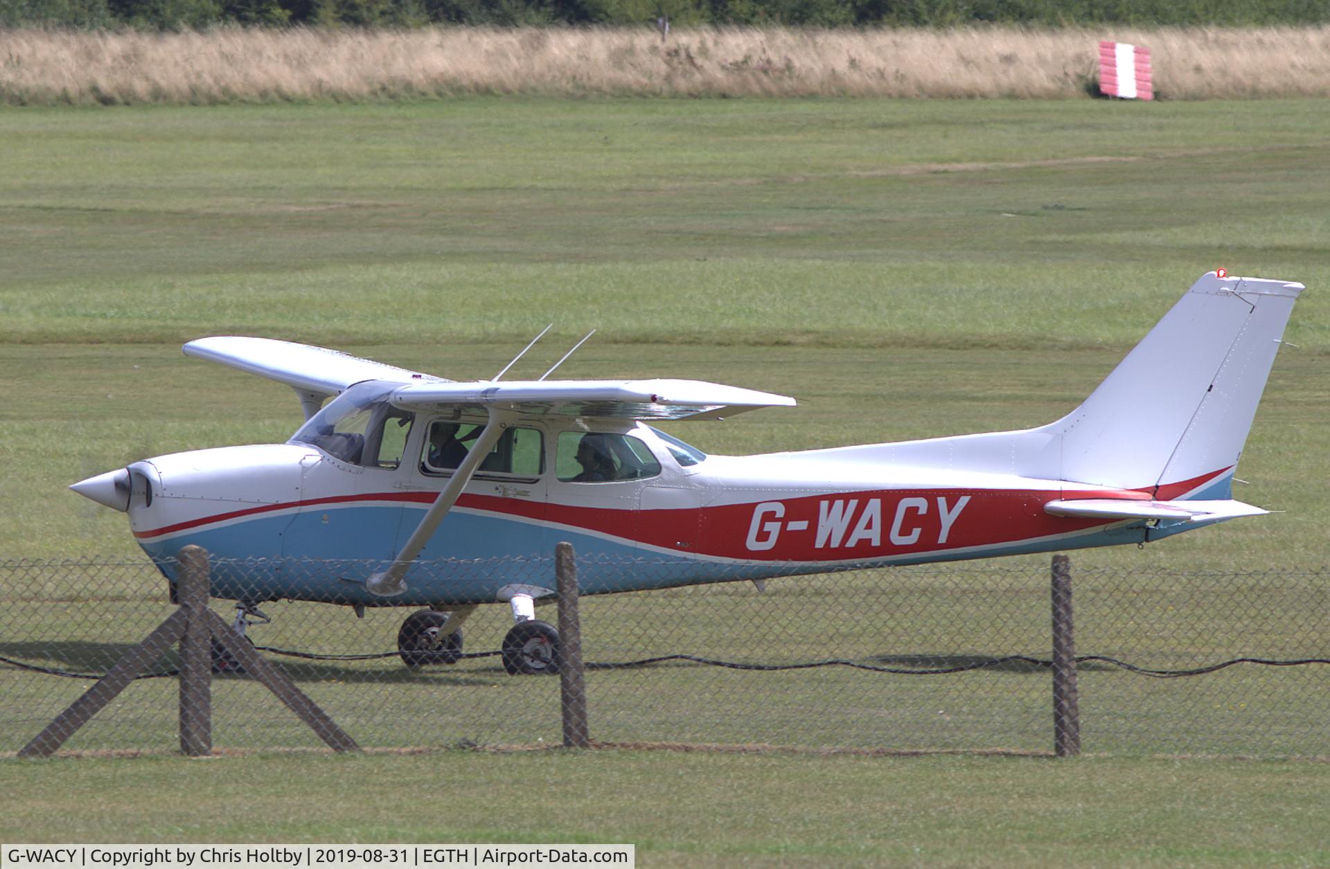 G-WACY, 1984 Reims Cessna F172P Skyhawk C/N 2217, Just arrived at Old Warden