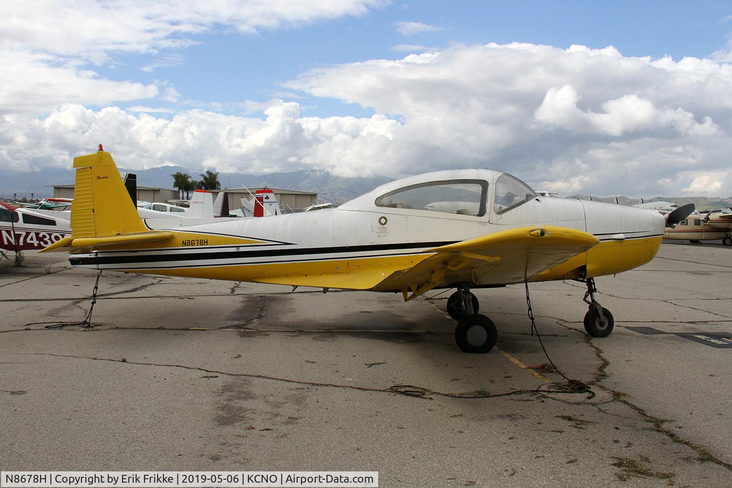 N8678H, 1947 North American Navion C/N NAV-4-678, Seen in Chino