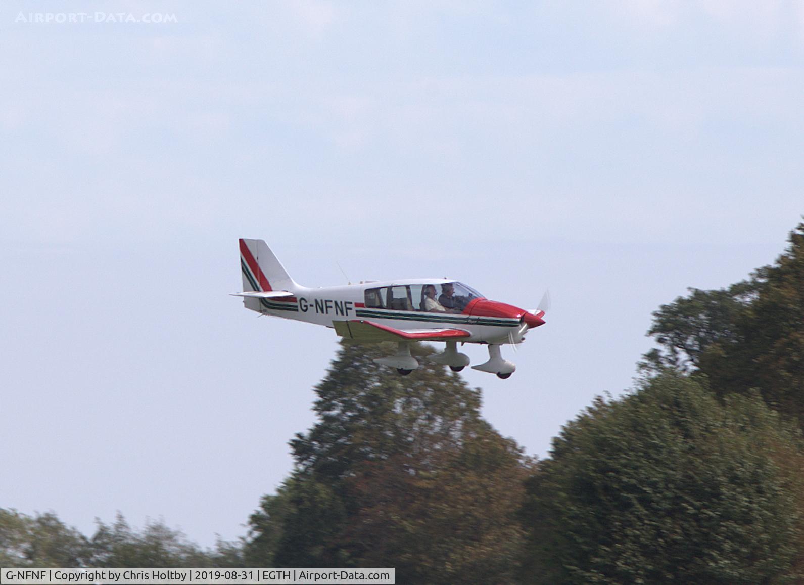 G-NFNF, 1991 Robin DR-400-180 Regent Regent C/N 2047, Landing at Old Warden
