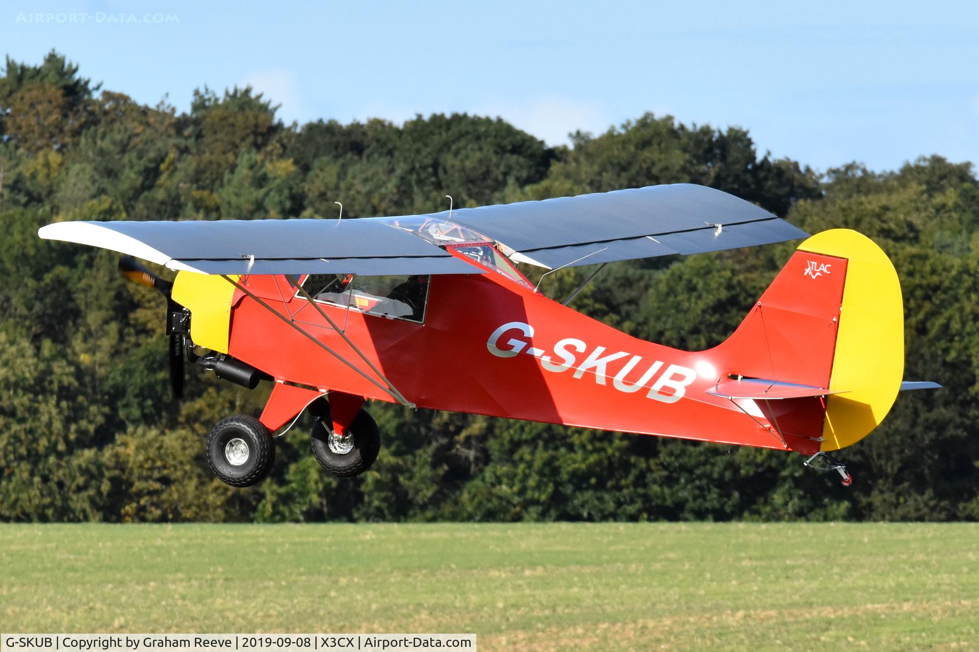 G-SKUB, 2019 The Light Aircraft Company Sherwood KUB C/N TLAC-3-002, Departing from Northrepps.