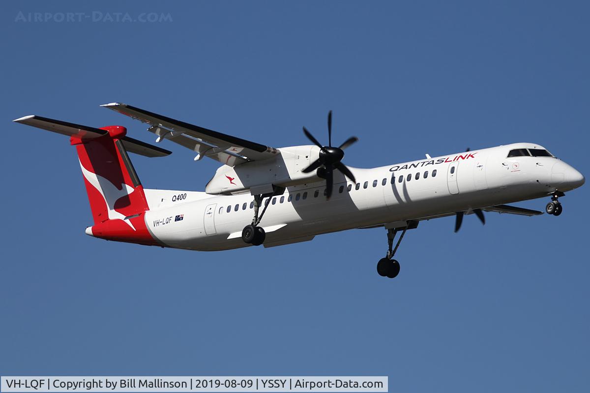 VH-LQF, 2011 De Havilland Canada DHC-8-402Q Dash 8 C/N 4375, finals for 2-5
