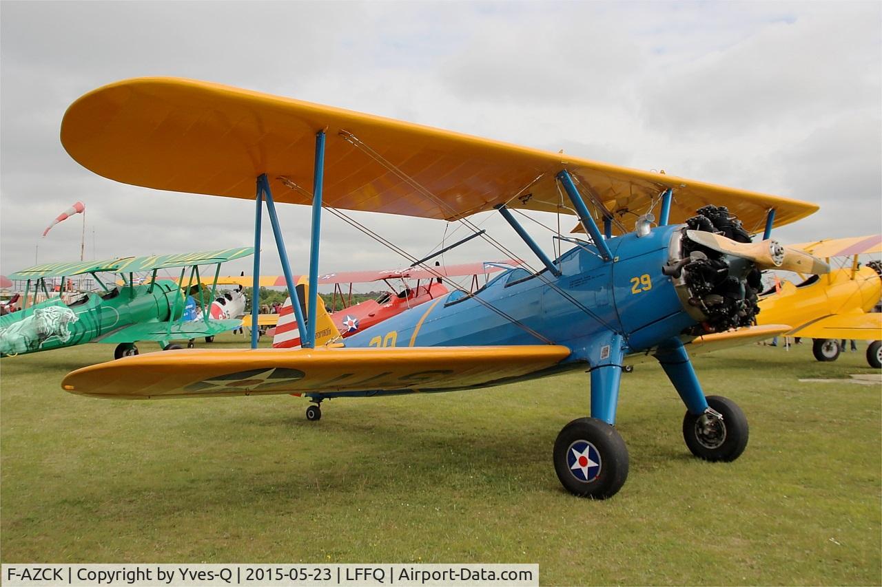 F-AZCK, 1941 Boeing A75N1 (PT-17) C/N 75-1653, Boeing A75N, Static display, La Ferté-Alais airfield (LFFQ) Airshow 2015