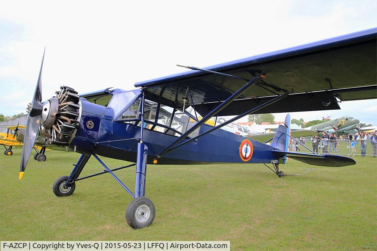 F-AZCP, Morane-Saulnier MS-502 Criquet C/N 320, Morane Saulnier MS-502 Criquet, Static display, La Ferté-Alais airfield (LFFQ) Air show 2015