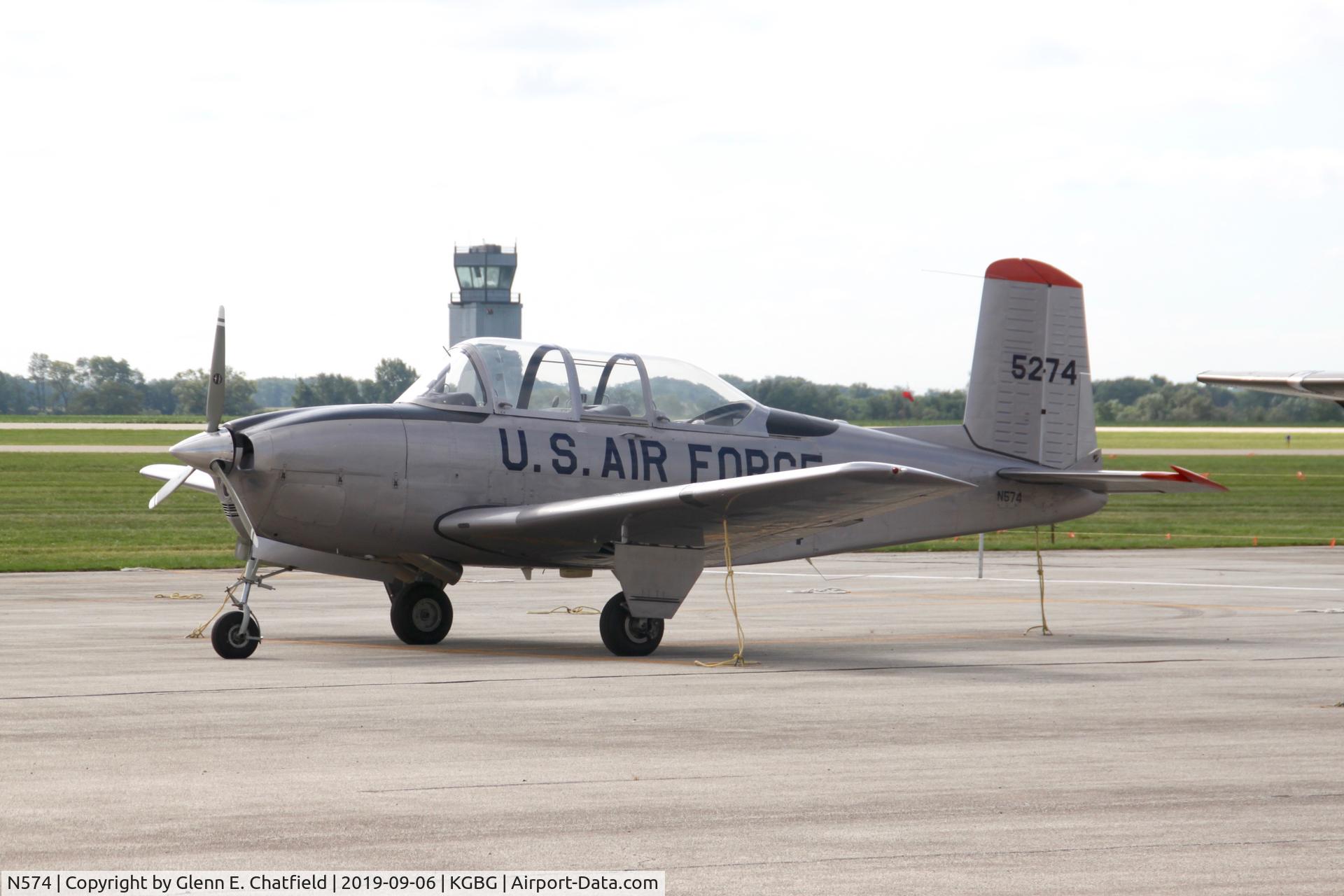 N574, Beech A45 C/N G-831, T-34A 55-0274