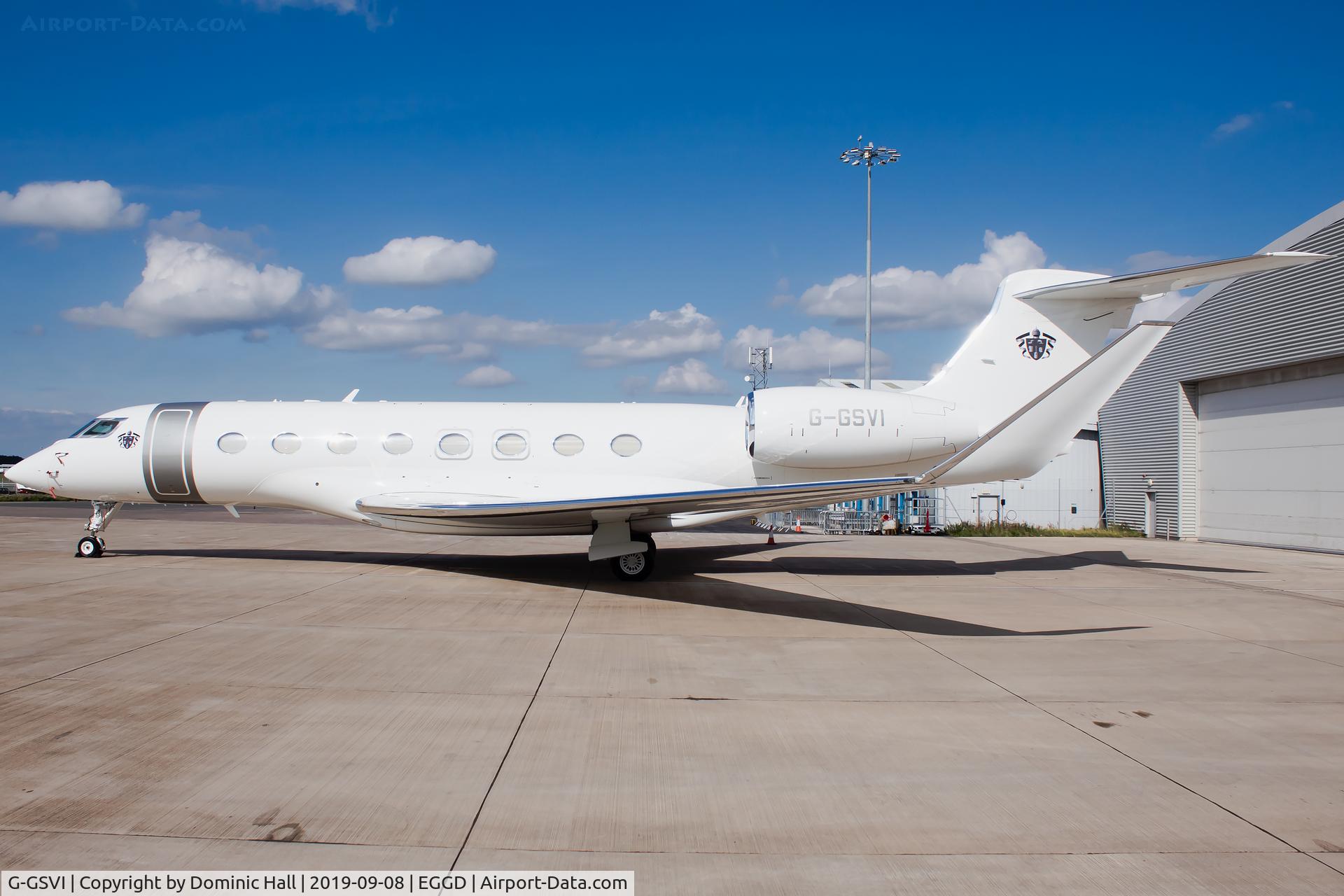 G-GSVI, 2015 Gulfstream Aerospace G650 (G-VI) C/N 6160, Parked on the Southside terminal apron.