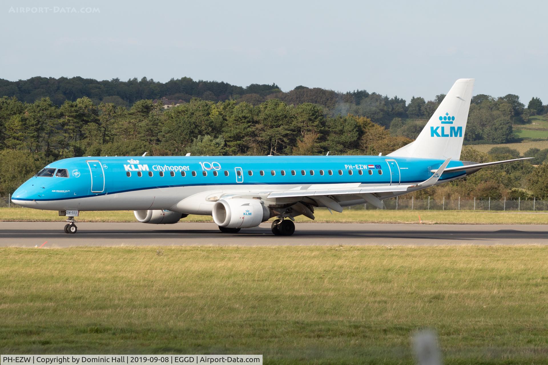 PH-EZW, 2012 Embraer 190LR (ERJ-190-100LR) C/N 19000533, Landing RWY 27