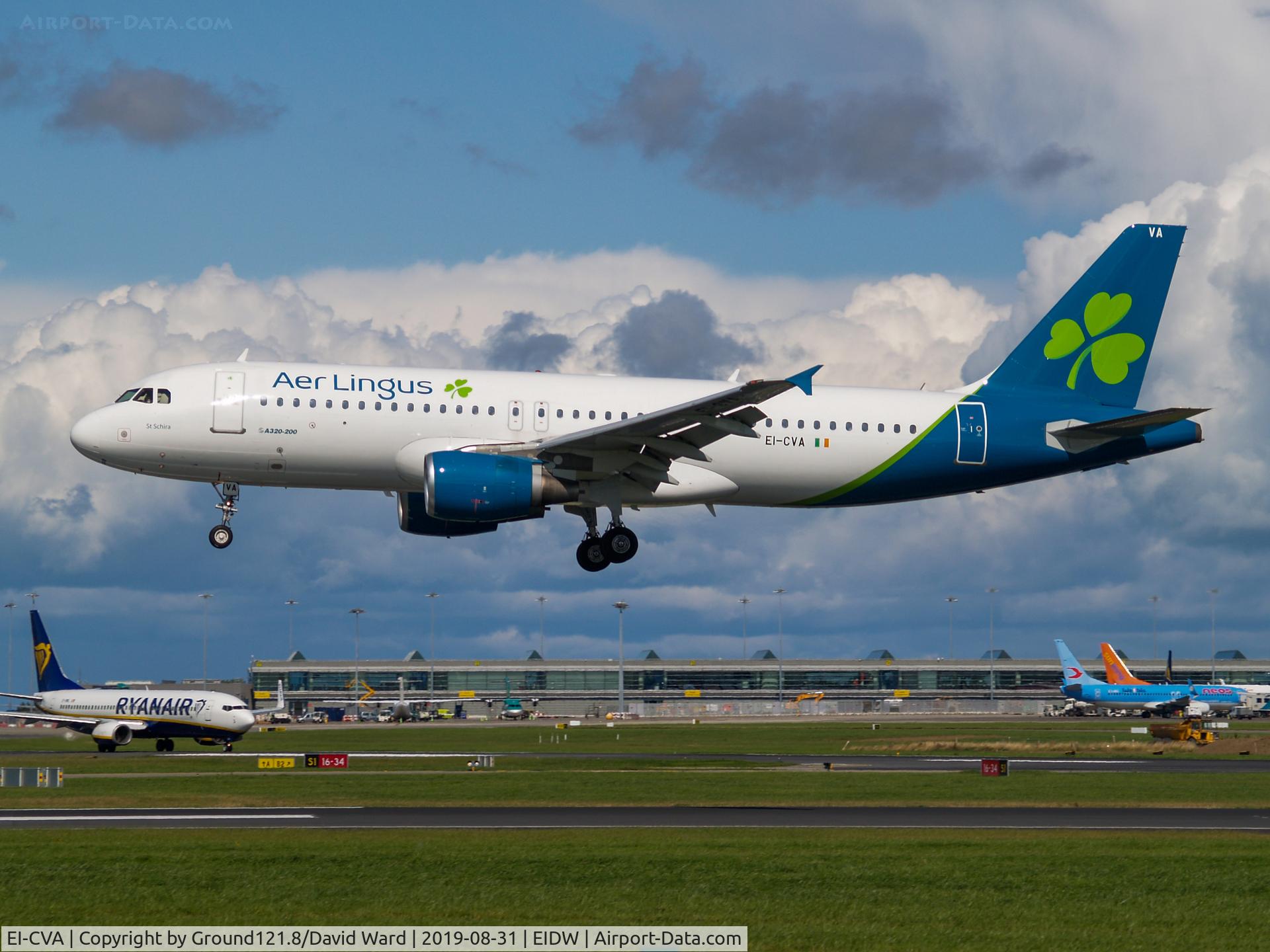 EI-CVA, 2000 Airbus A320-214 C/N 1242, Aer Lingus A320 EI-CVA Landing In Dublin