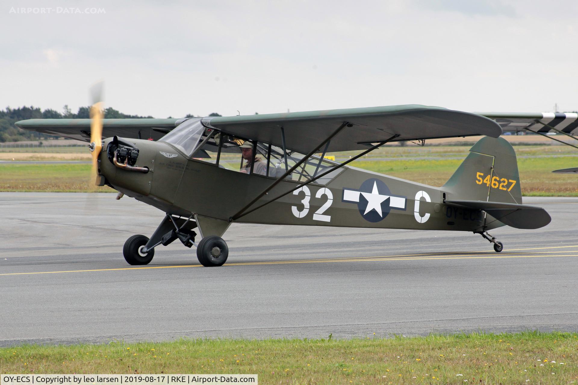 OY-ECS, 1945 Piper J3C-65 Cub C/N 4627, Roskilde Air Show 17.8.2019