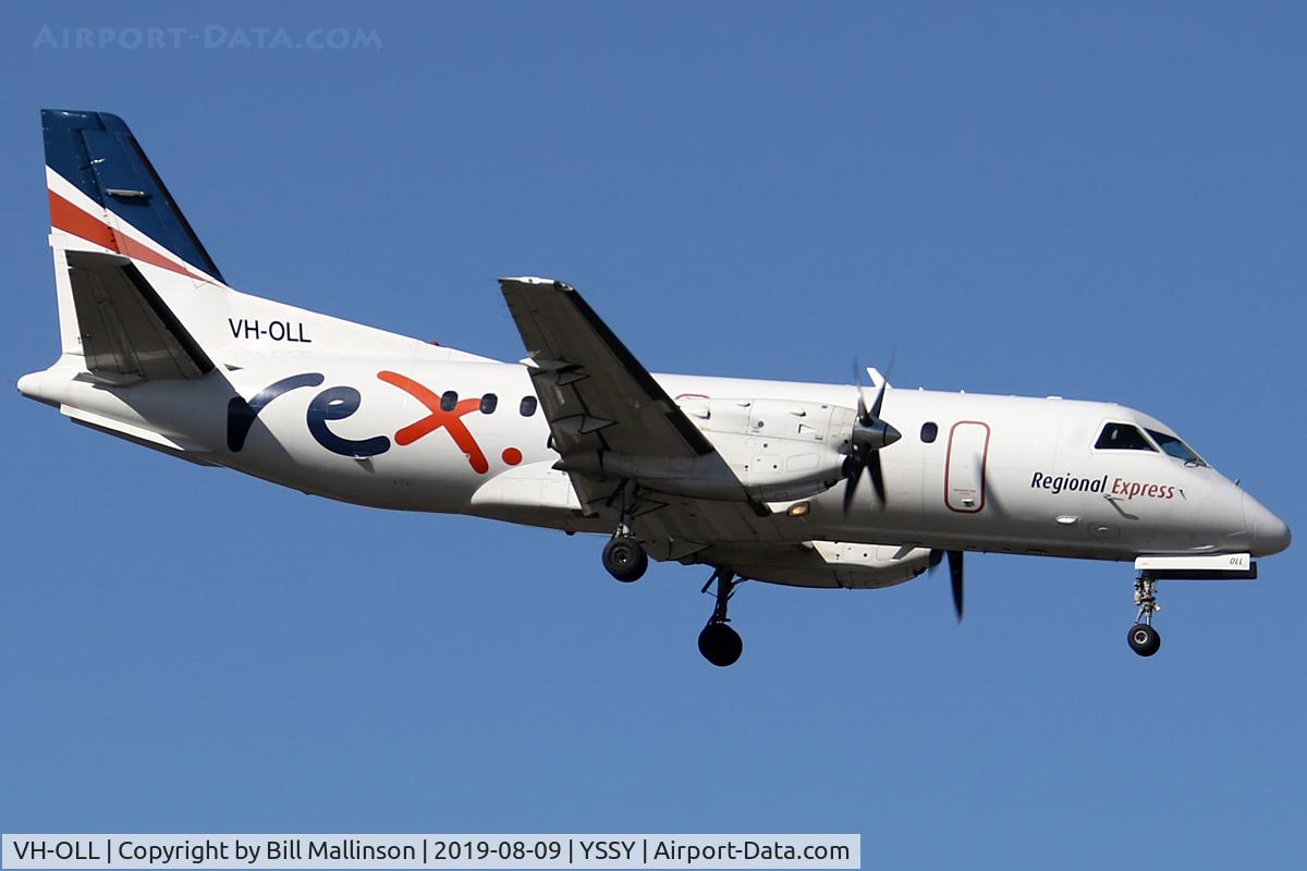 VH-OLL, 1989 Saab 340B C/N 340B-175, finals to 2-5