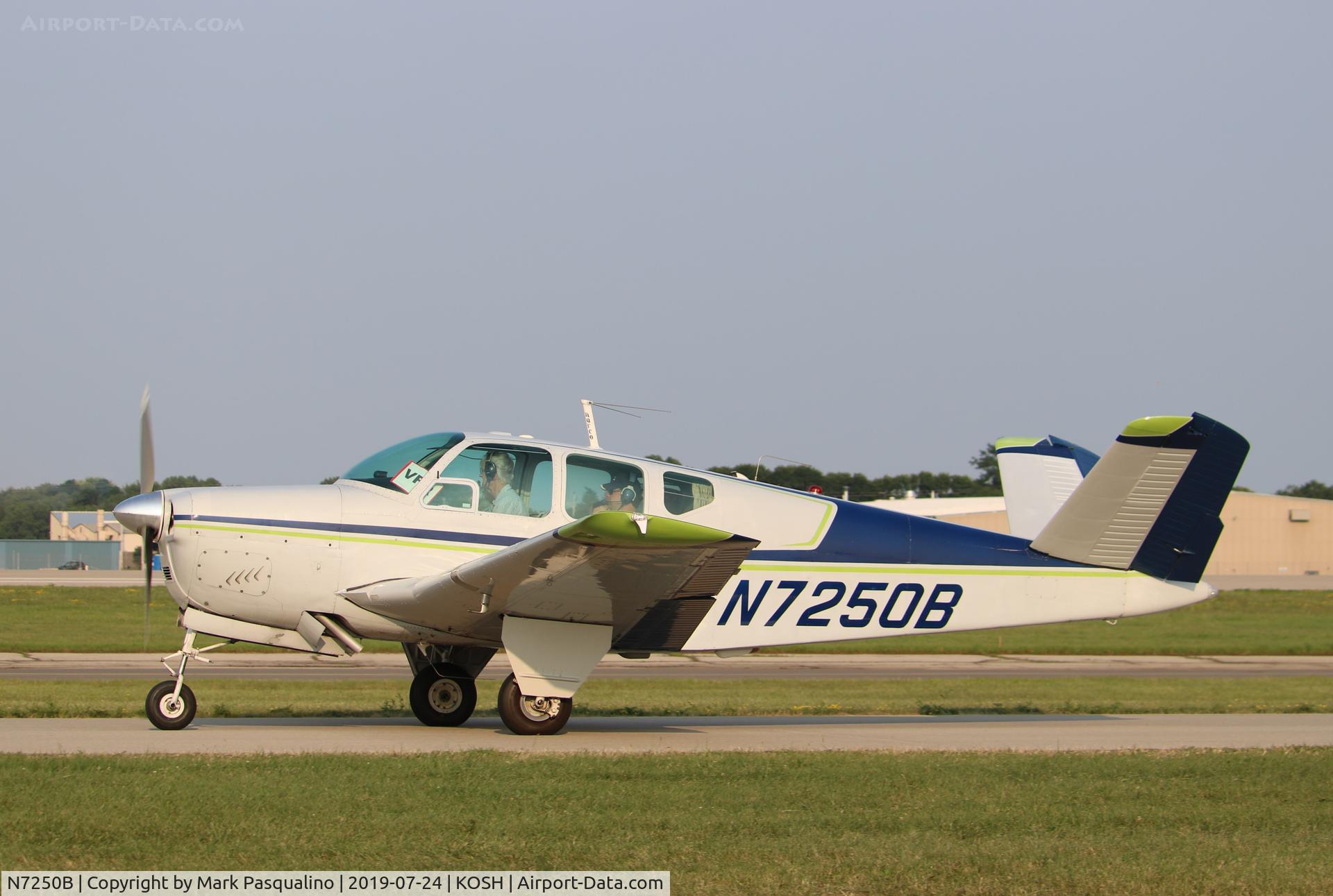 N7250B, 1958 Beech J35 Bonanza C/N D-5586, Beech J35